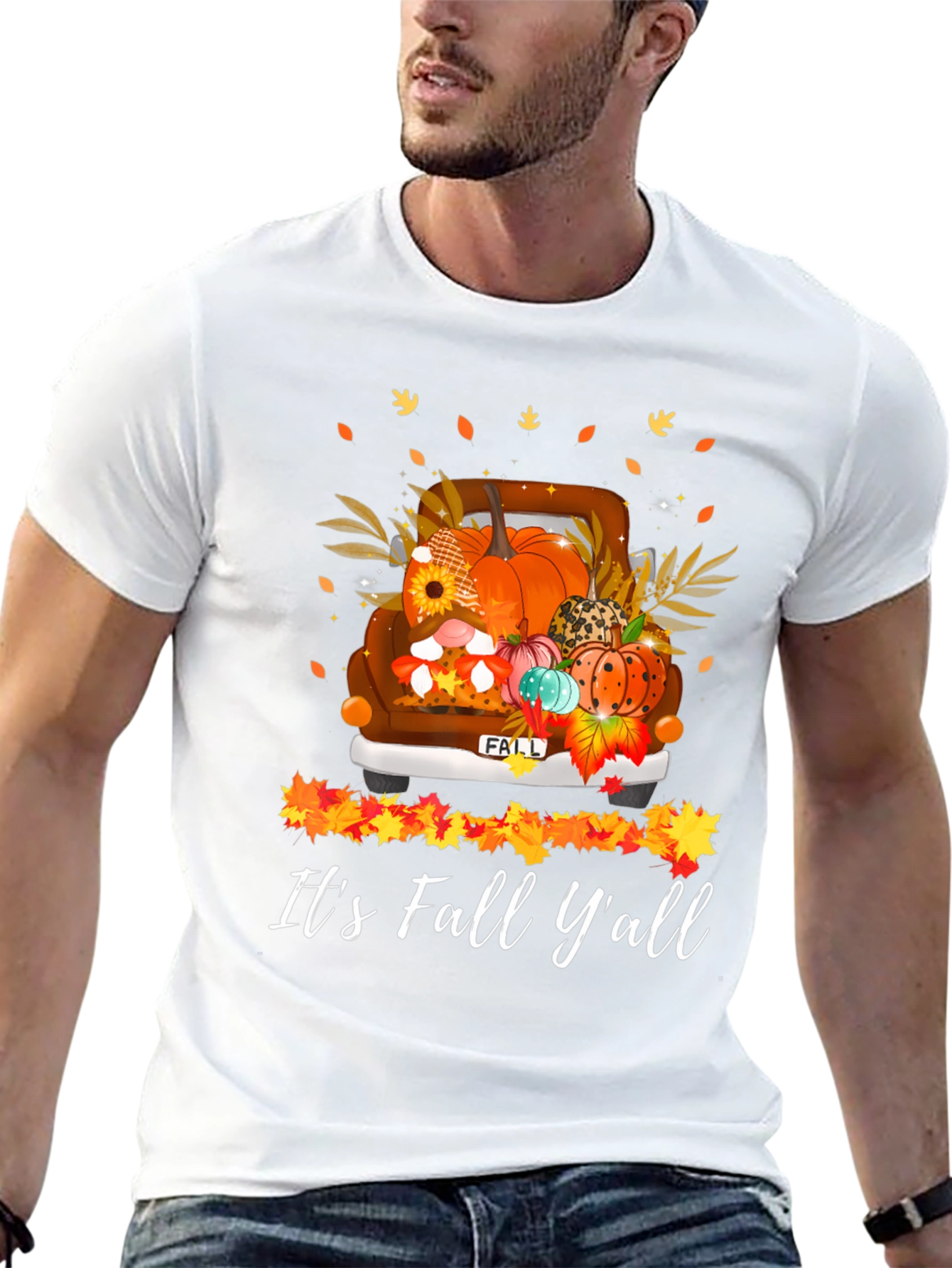 Its Fall Yall T-Shirt - Autumn Truck Graphic Tee