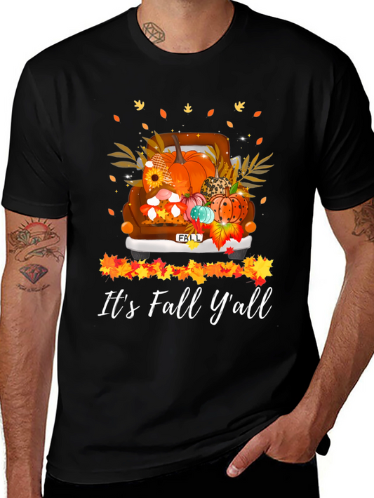 Its Fall Yall T-Shirt - Autumn Truck Graphic Tee