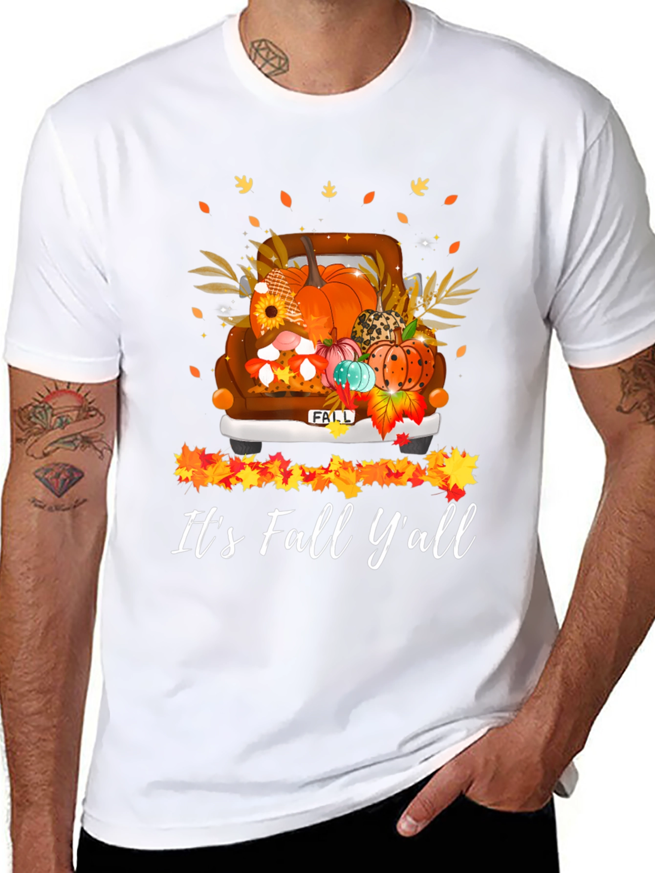 Its Fall Yall T-Shirt - Autumn Truck Graphic Tee