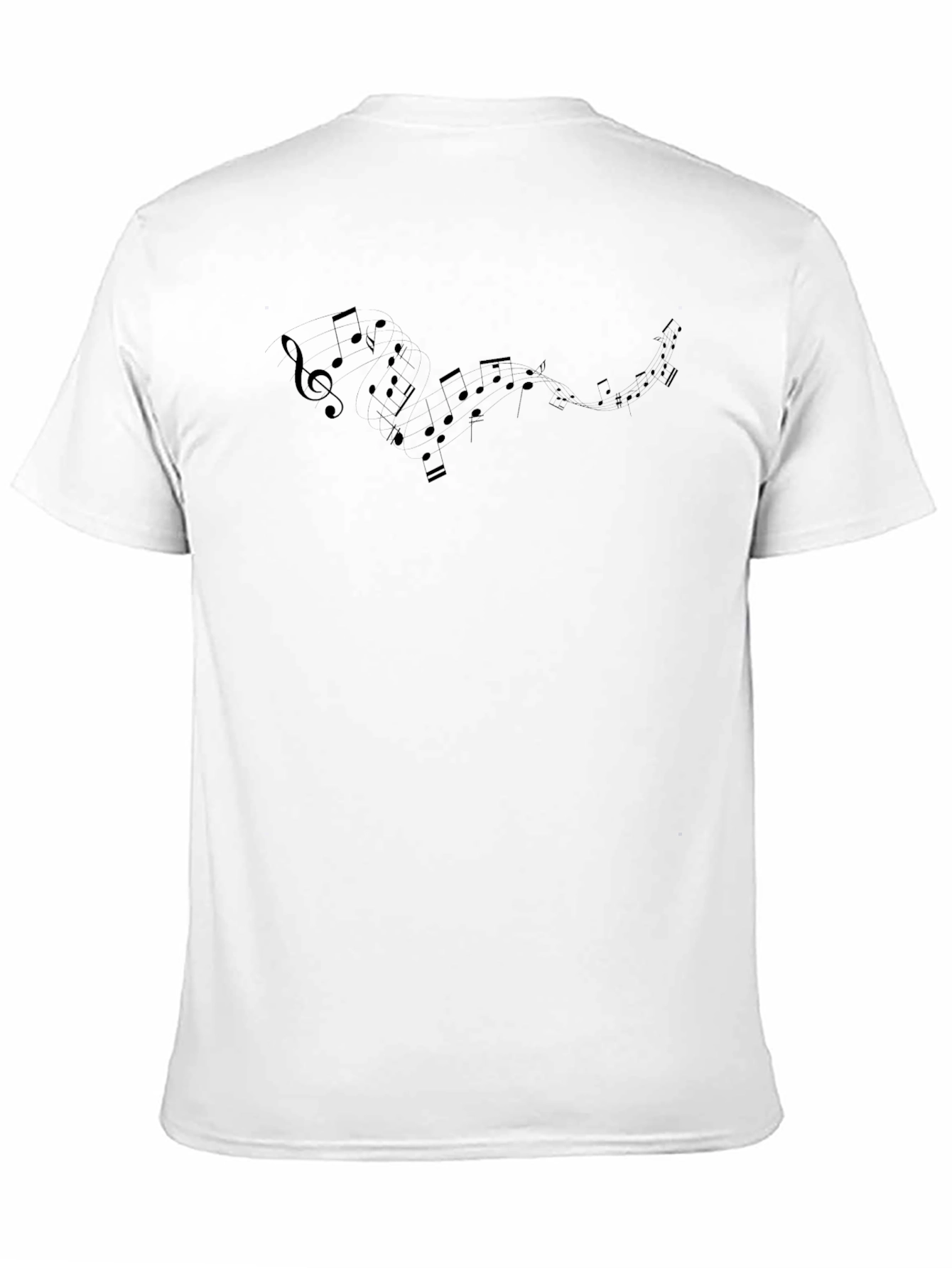 Musical Notes Graphic Tee - Black