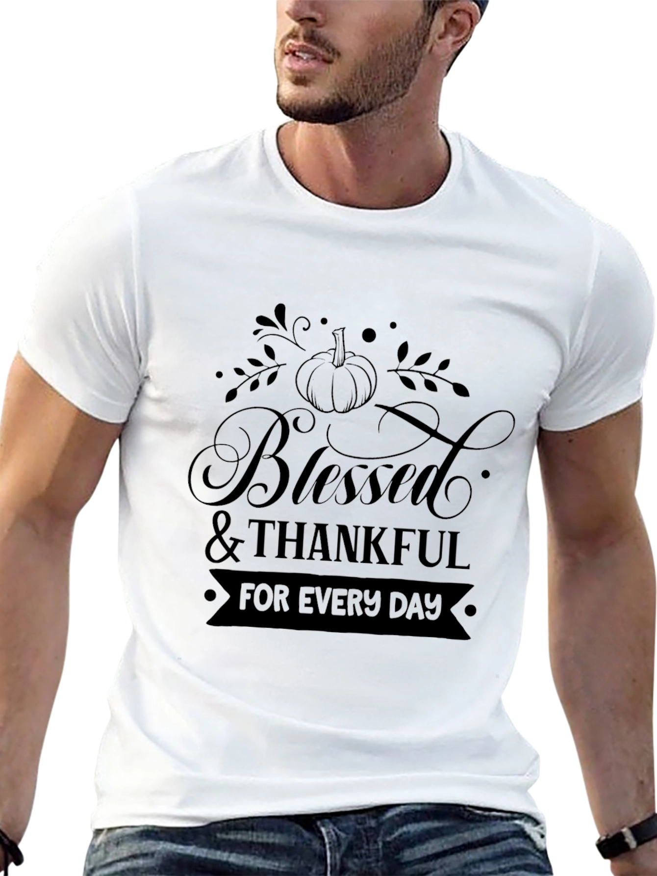 Blessed & Thankful Black Tee
