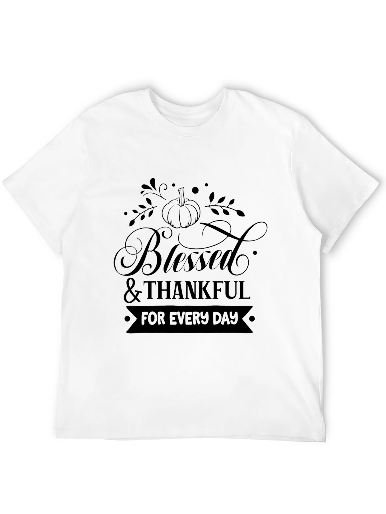 Blessed & Thankful Black Tee