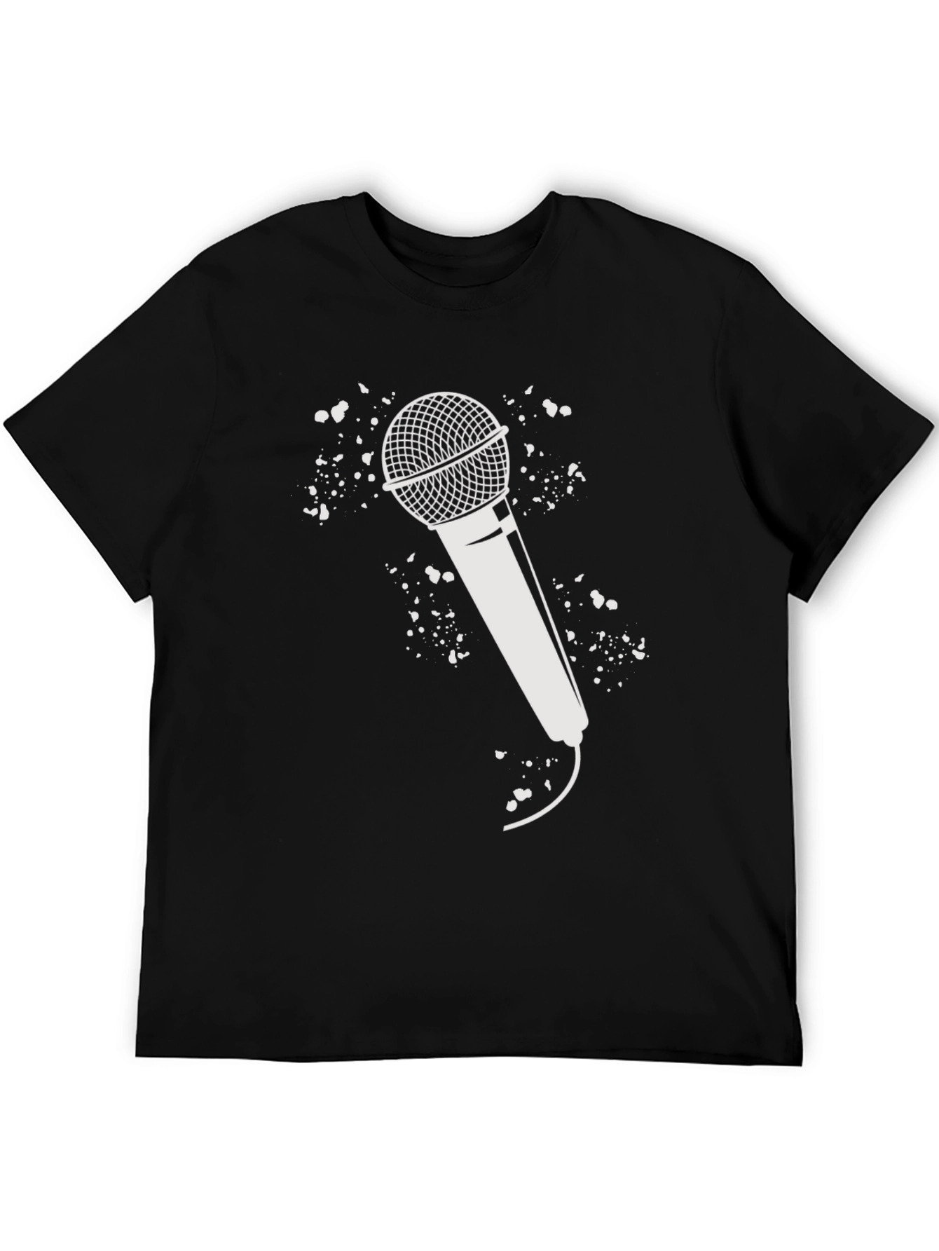 Microphone Graphic Tee - Black