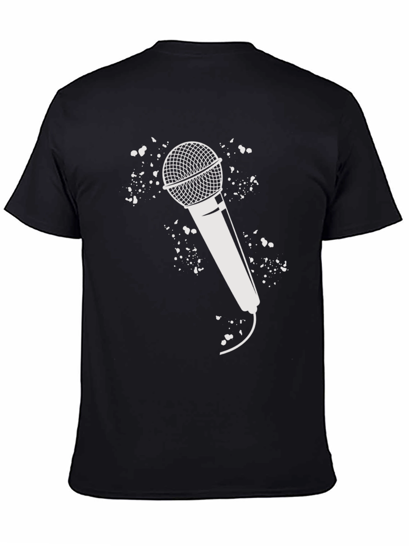Microphone Graphic Tee - Black