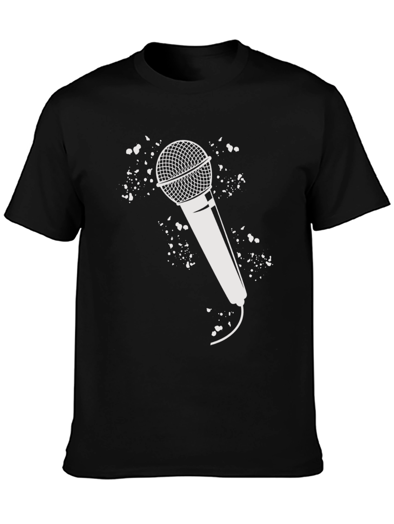 Microphone Graphic Tee - Black