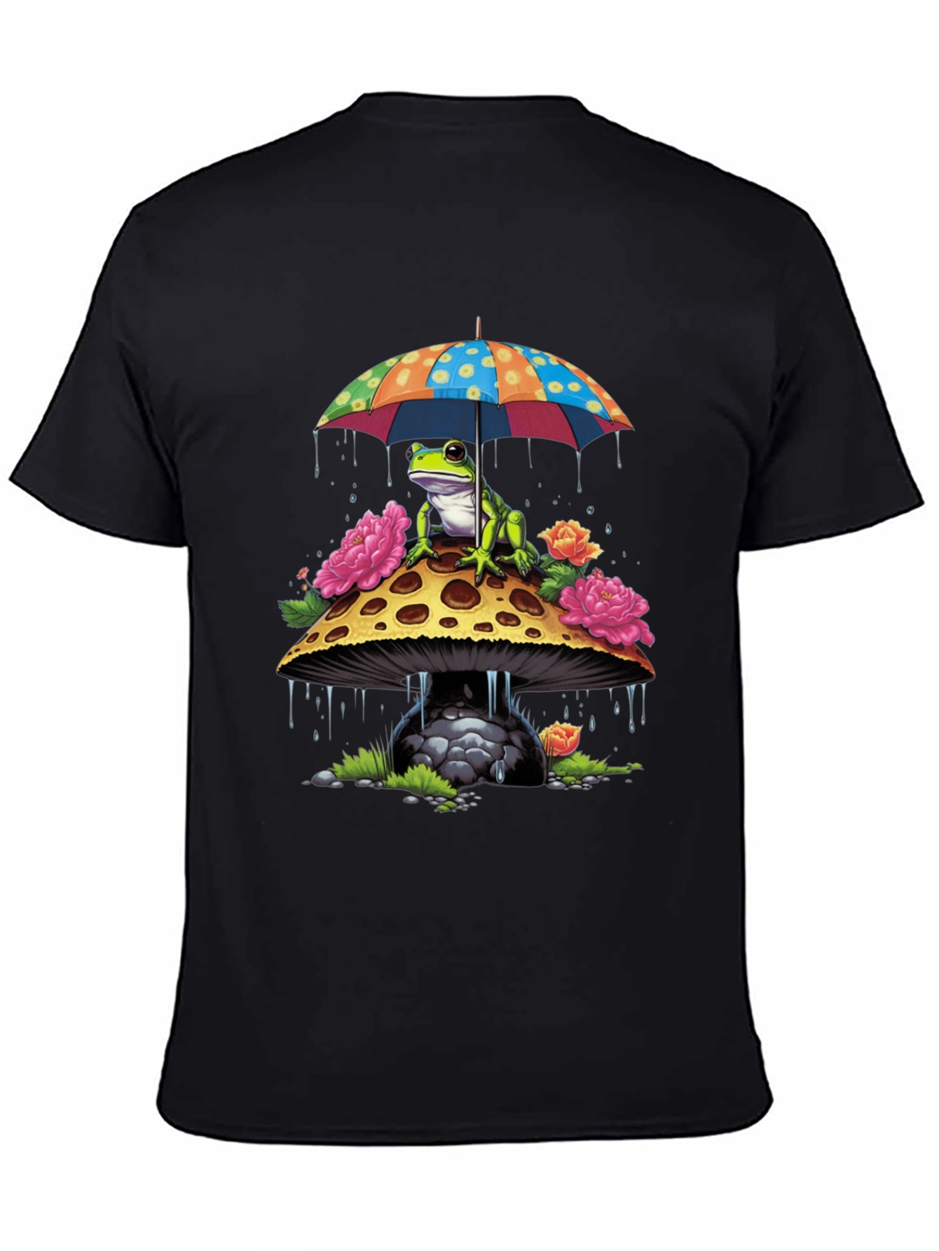 Frog Mushroom Umbrella T-Shirt
