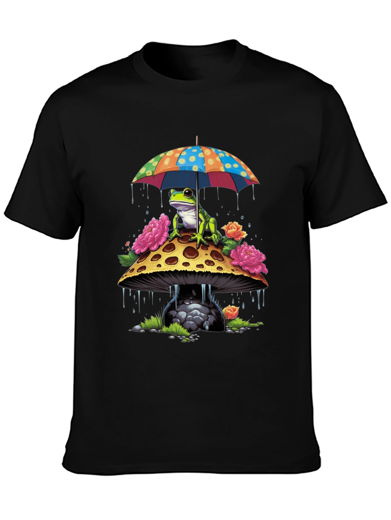Frog Mushroom Umbrella T-Shirt