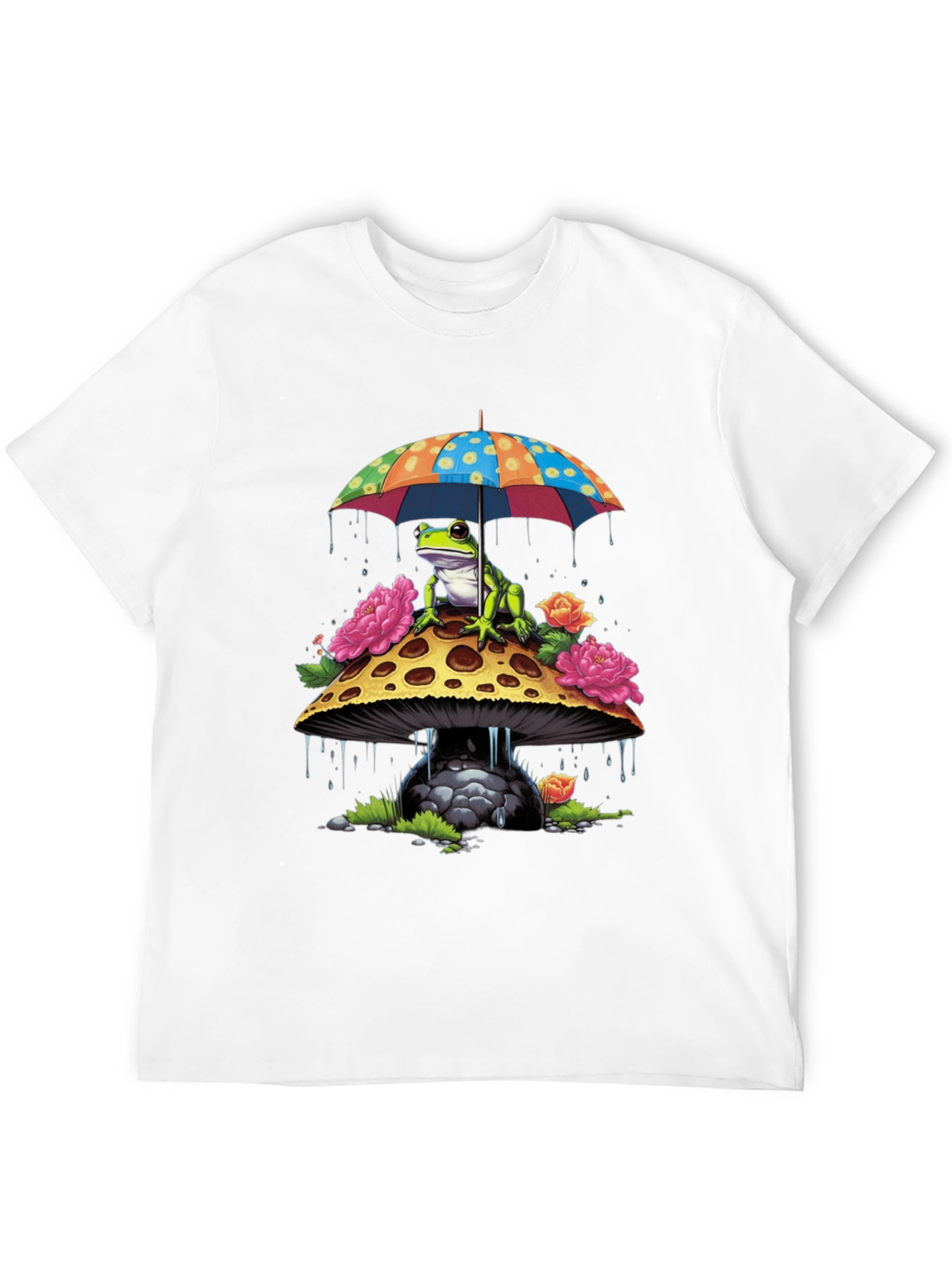 Frog Mushroom Umbrella T-Shirt
