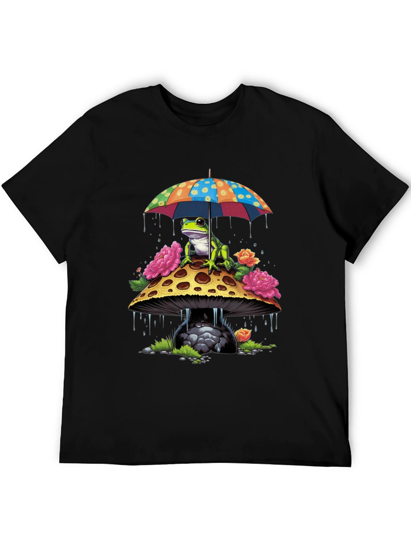 Frog Mushroom Umbrella T-Shirt