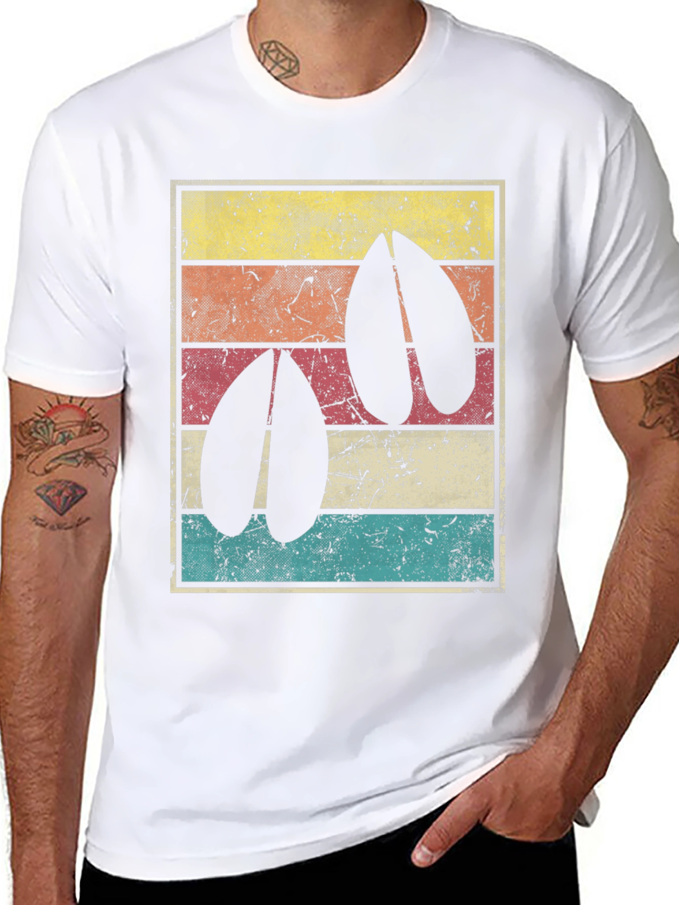 Retro Hoof Print Tee -  Wildlife Inspired Graphic T-Shirt