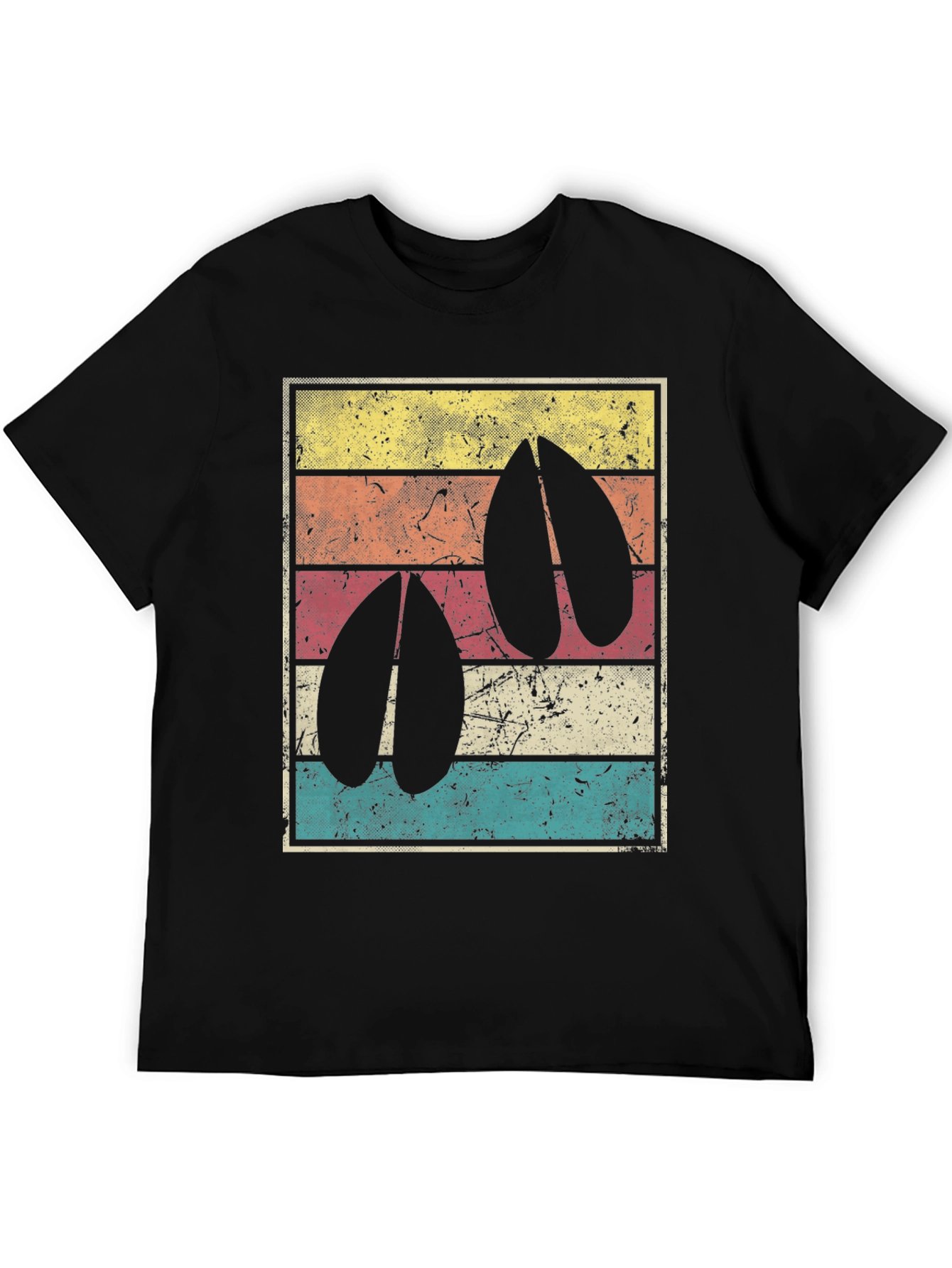 Retro Hoof Print Tee -  Wildlife Inspired Graphic T-Shirt