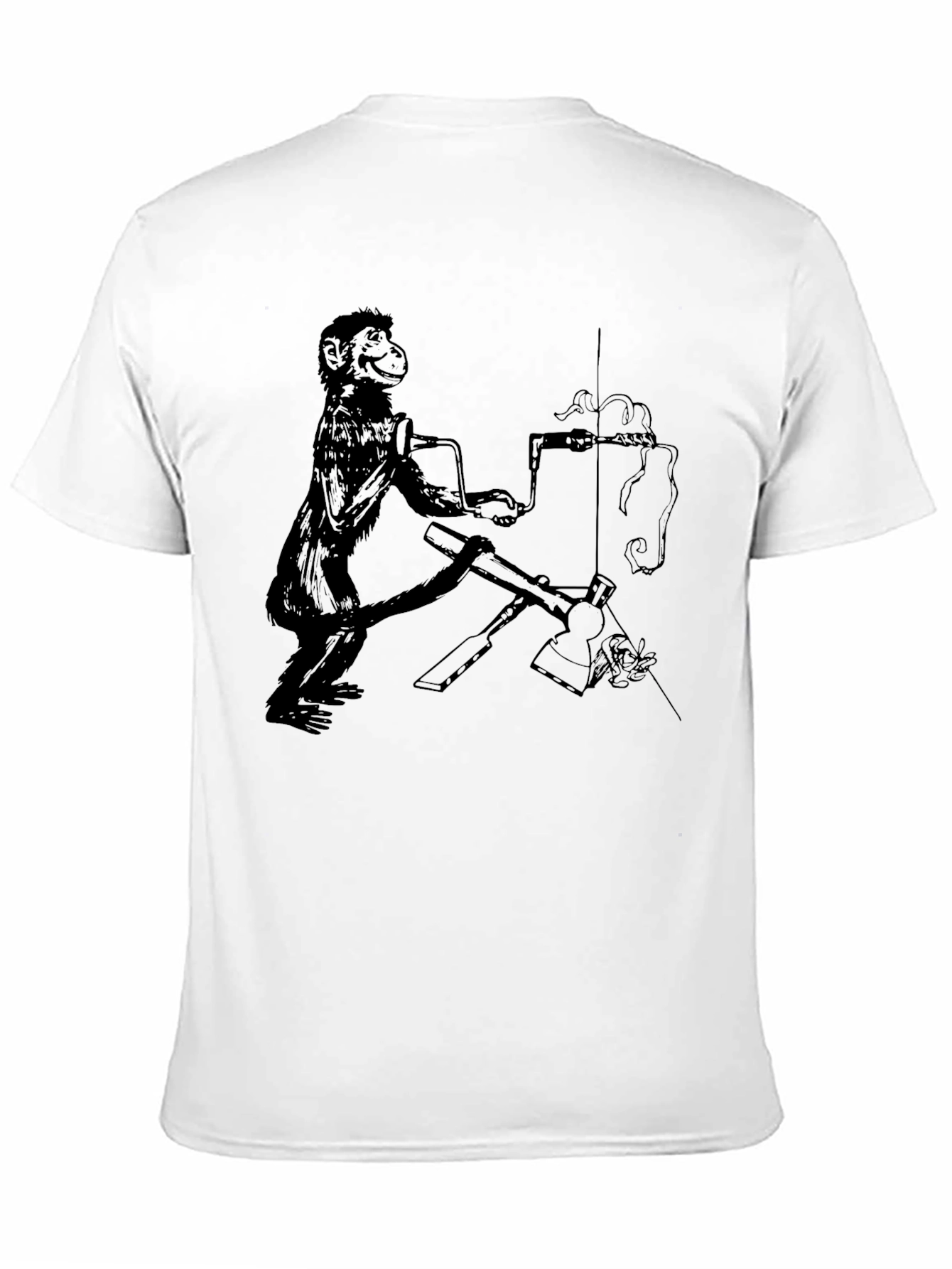 Monkey Mechanic Graphic Tee - Black Cotton Shirt