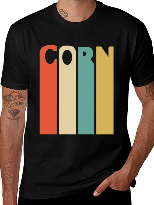 Retro Corn Graphic T-Shirt - Vintage Style Tee