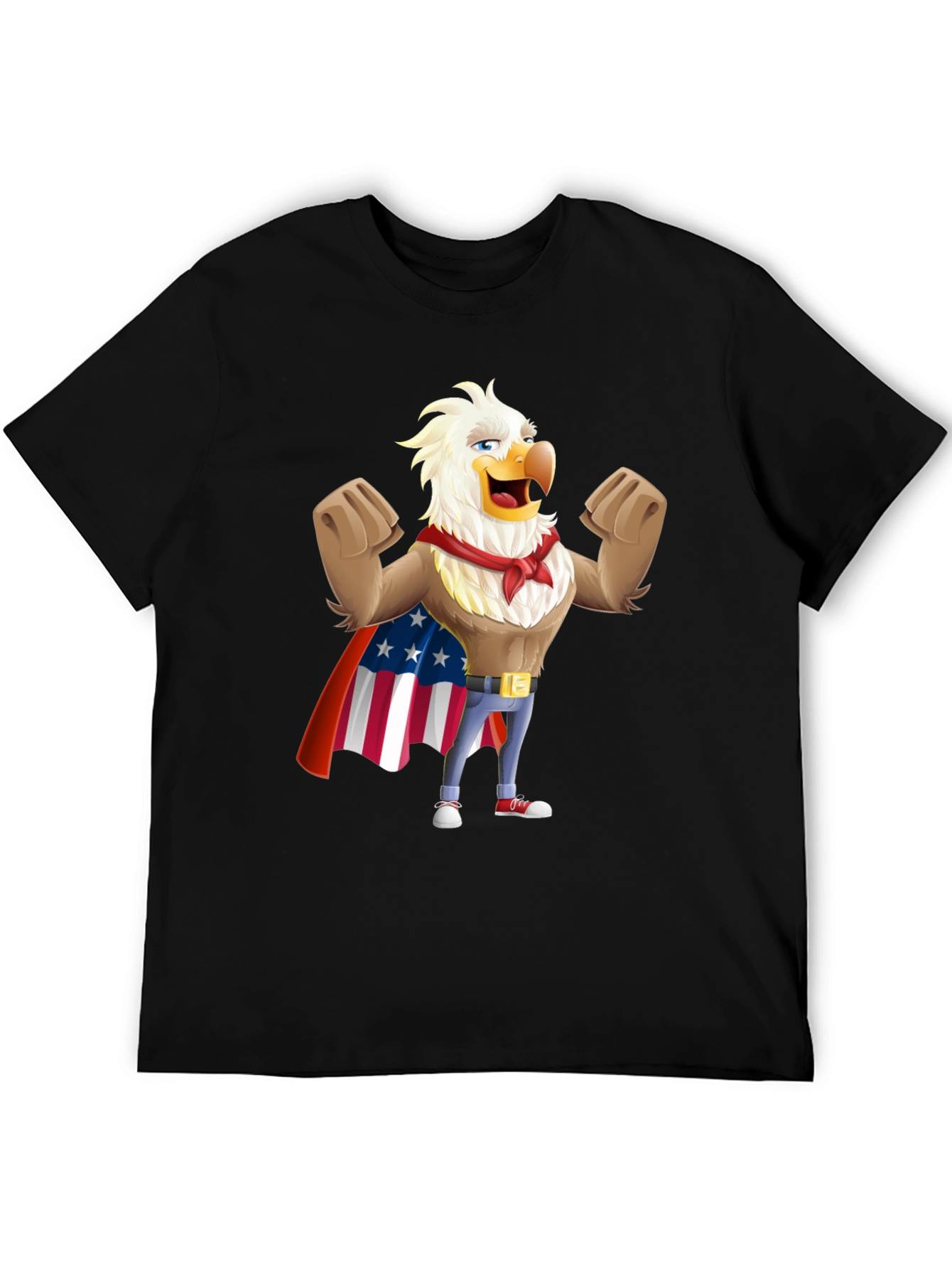 Eagle Superhero Graphic Tee - Patriotic Design