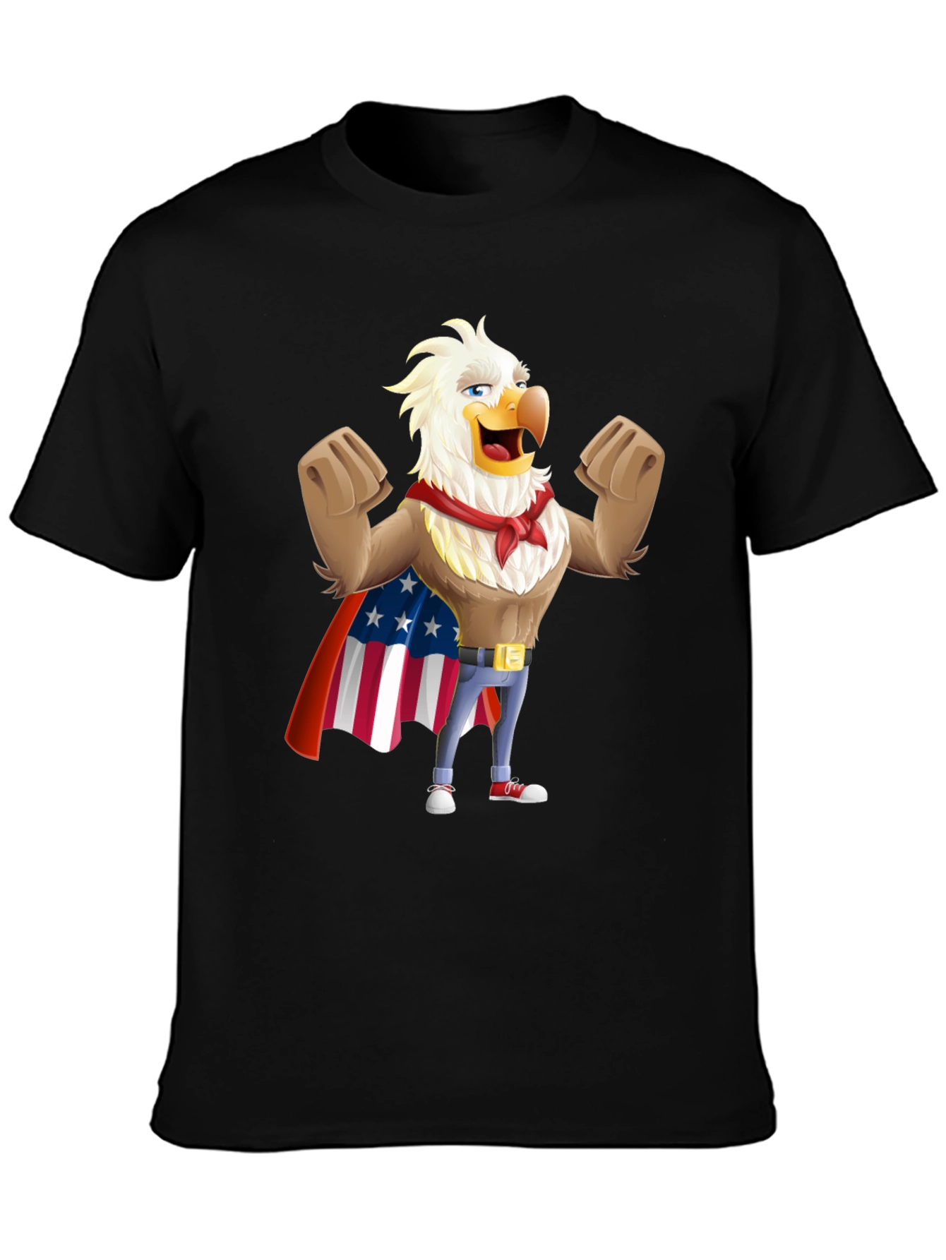 Eagle Superhero Graphic Tee - Patriotic Design