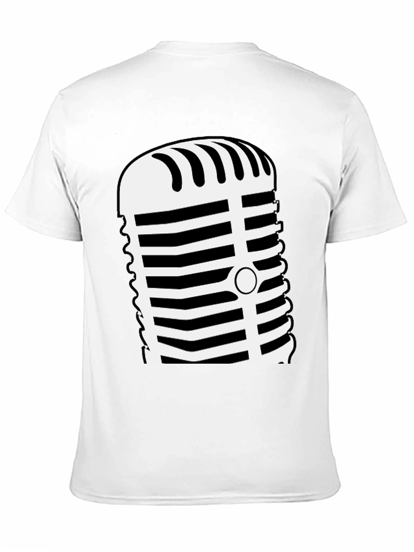 Retro Microphone Graphic Tee - Classic Vocal Style
