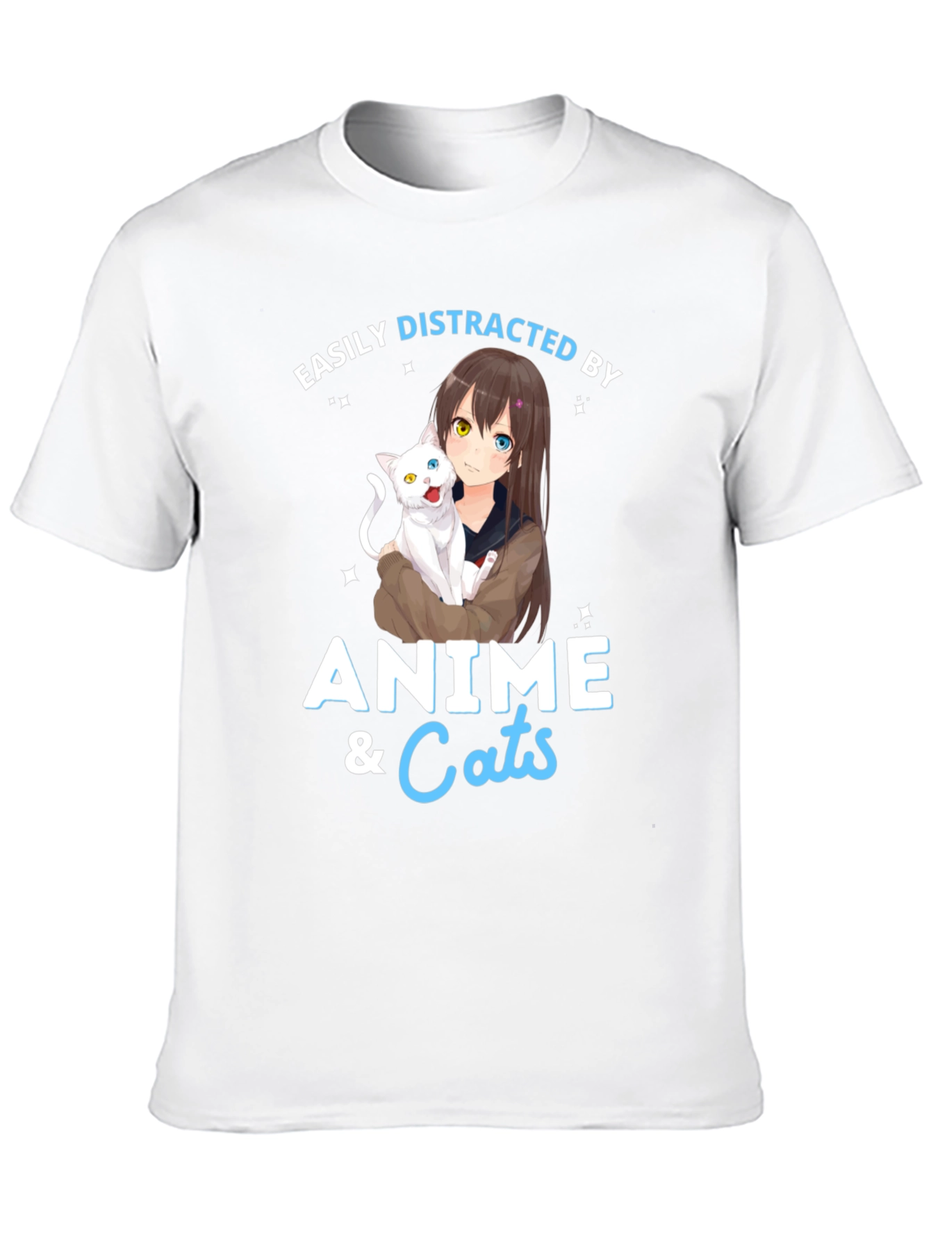 Easily Distracted By Anime & Cats T-Shirt