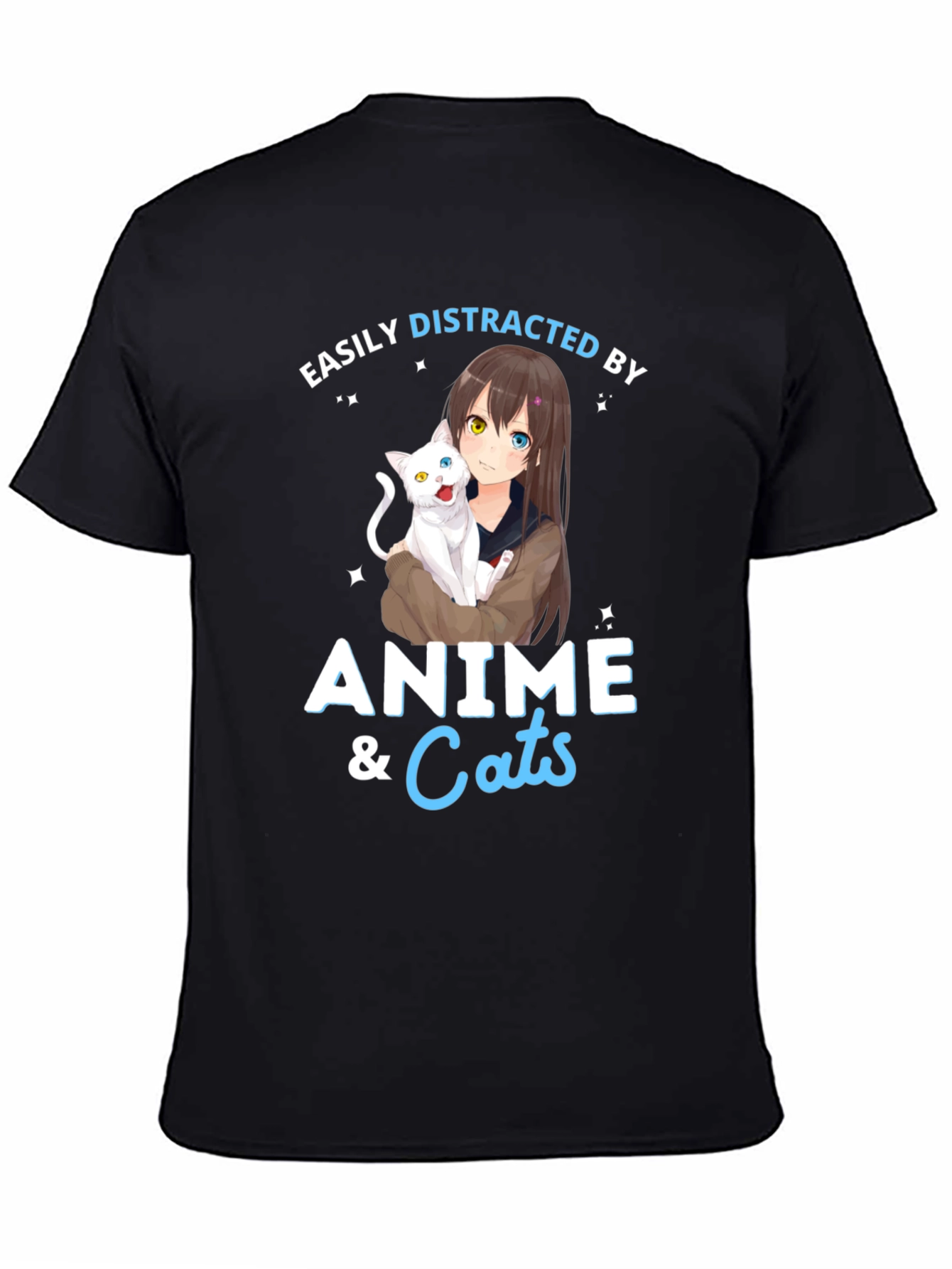 Easily Distracted By Anime & Cats T-Shirt