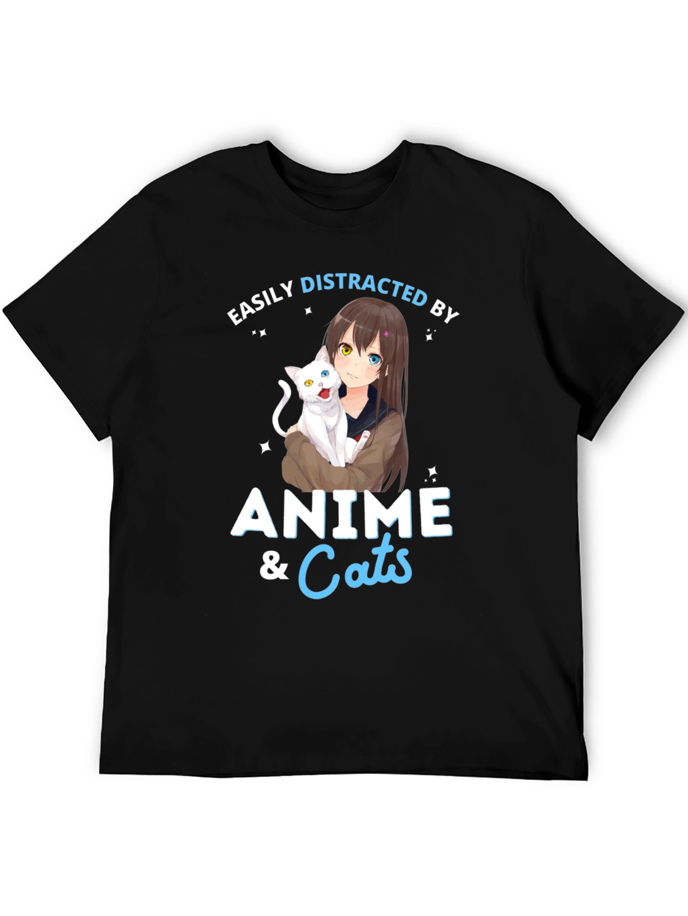 Easily Distracted By Anime & Cats T-Shirt