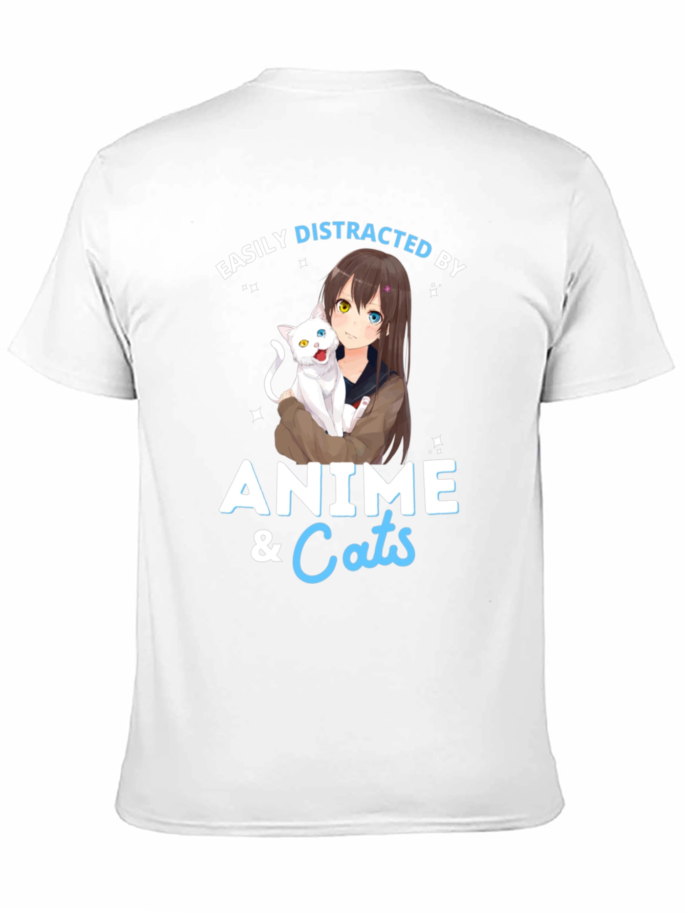 Easily Distracted By Anime & Cats T-Shirt