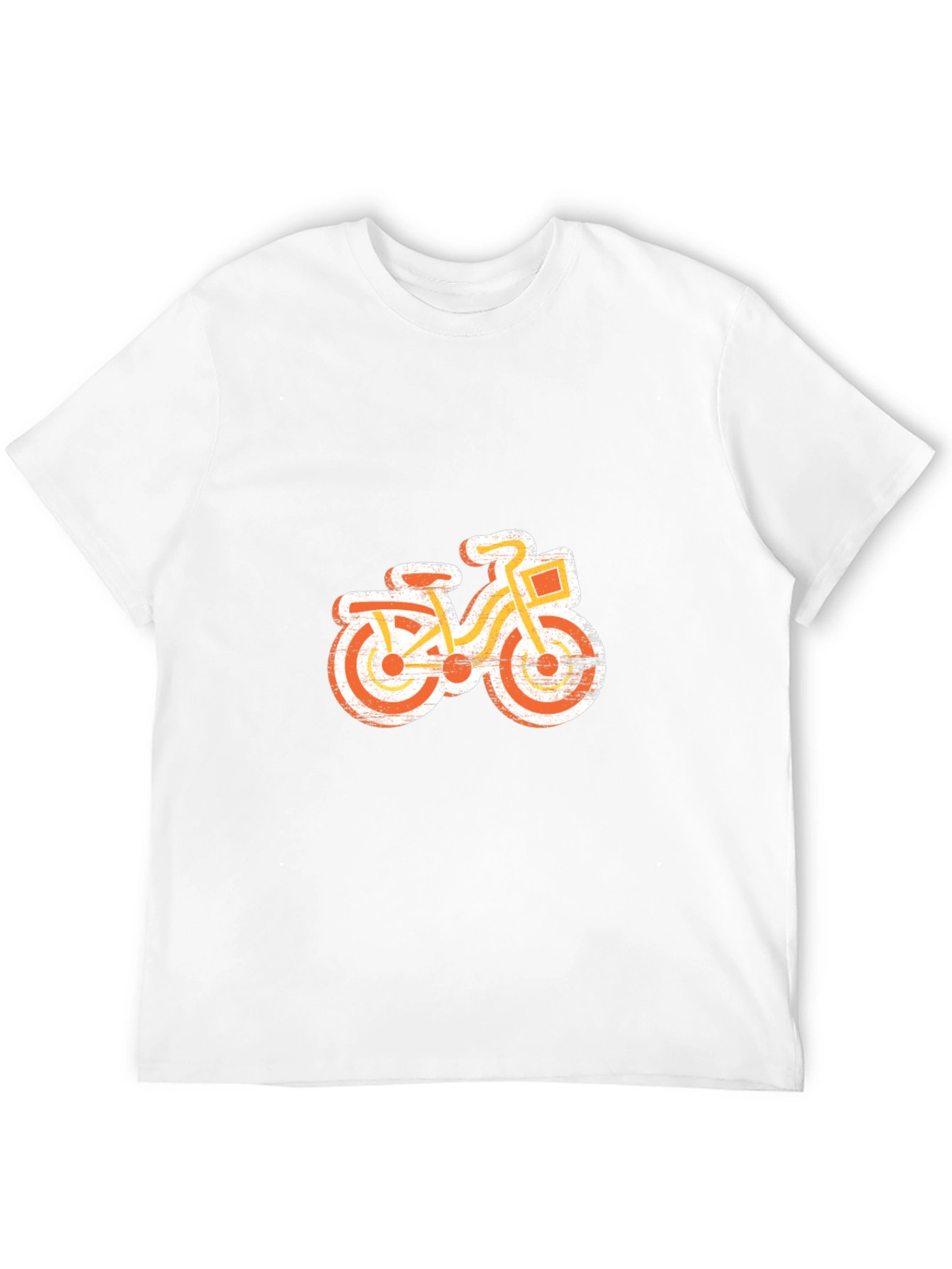 Retro Bike Graphic Tee - Black Cotton T-Shirt