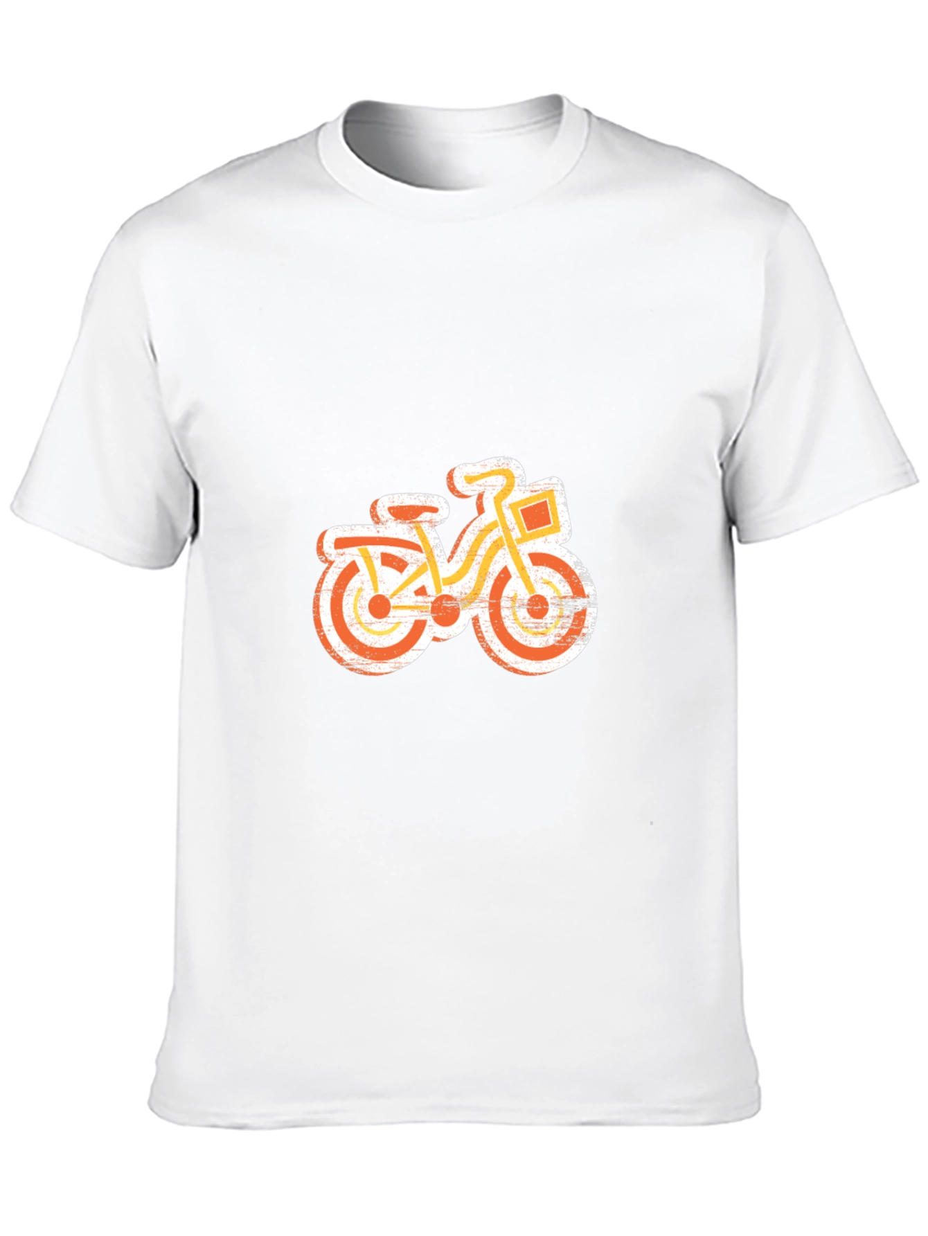 Retro Bike Graphic Tee - Black Cotton T-Shirt
