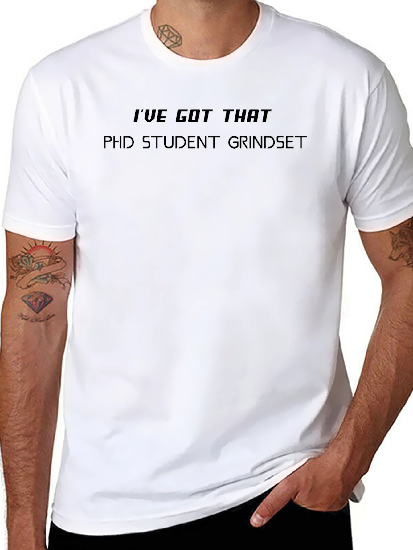PhD Student Grindset Black T-Shirt