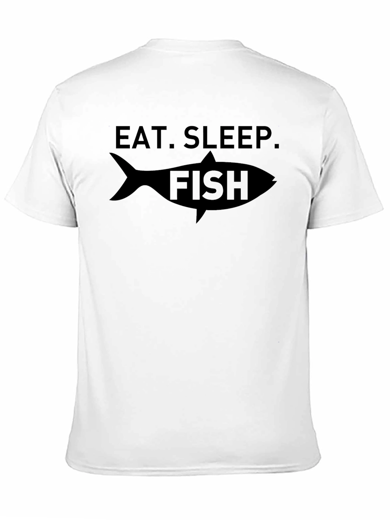 Eat Sleep Fish Black Graphic T-Shirt