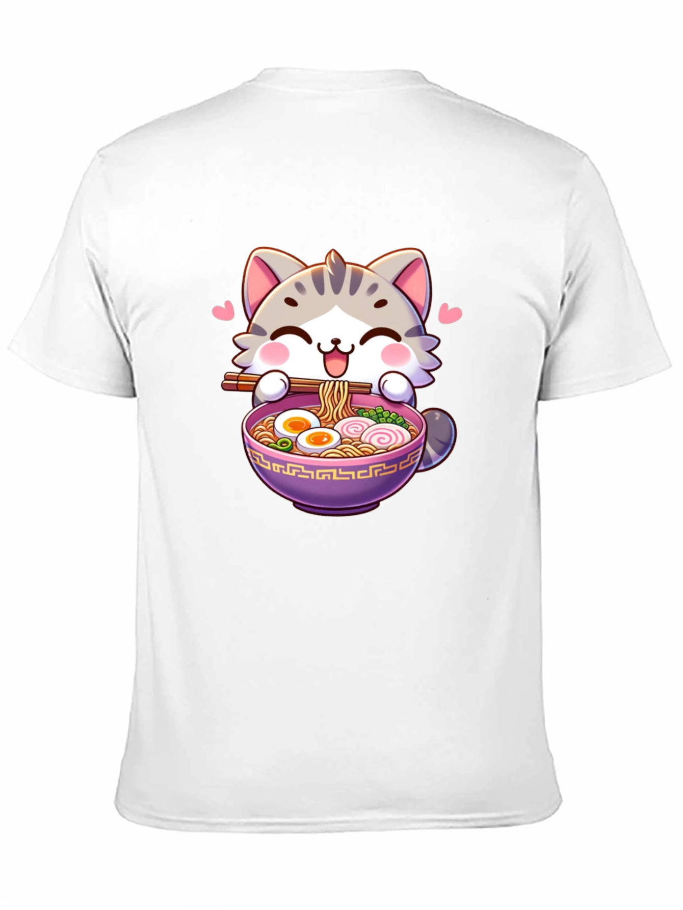 Cute Cat Ramen Bowl T-Shirt