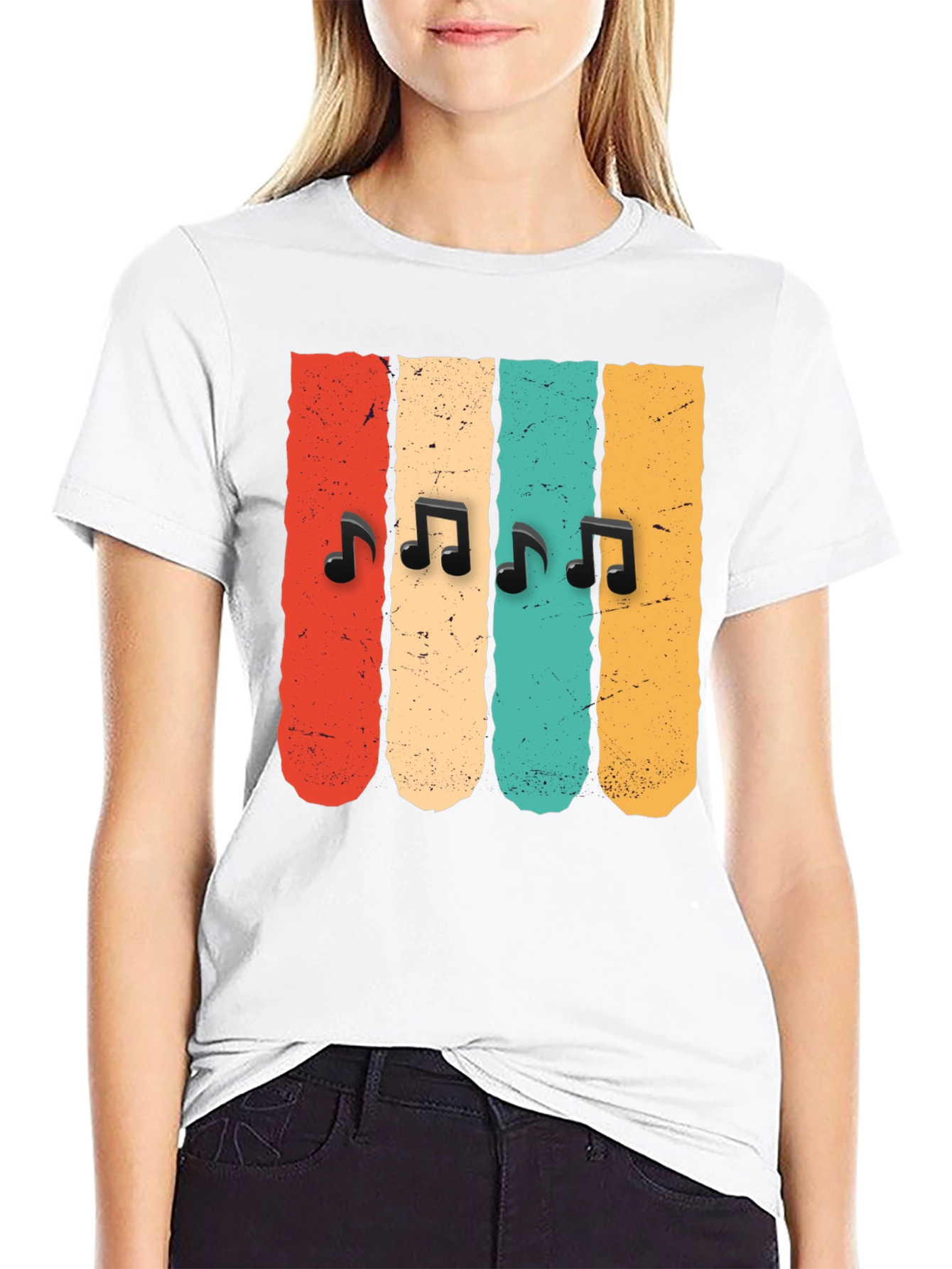 Retro Music Notes T-Shirt