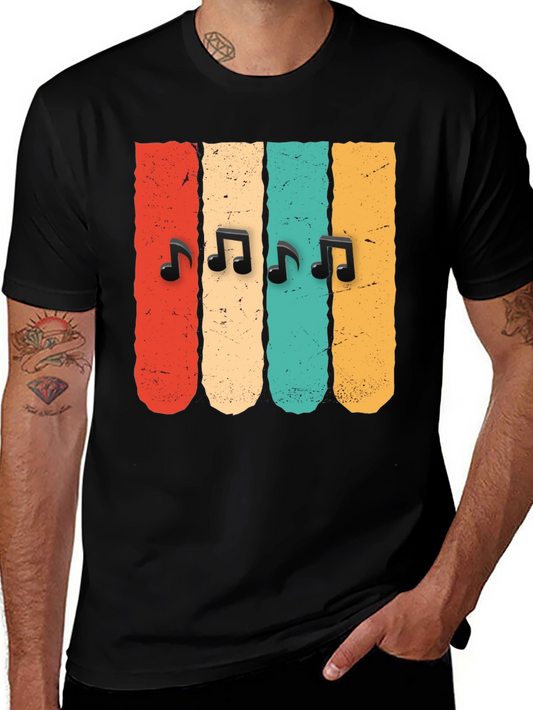 Retro Music Notes T-Shirt