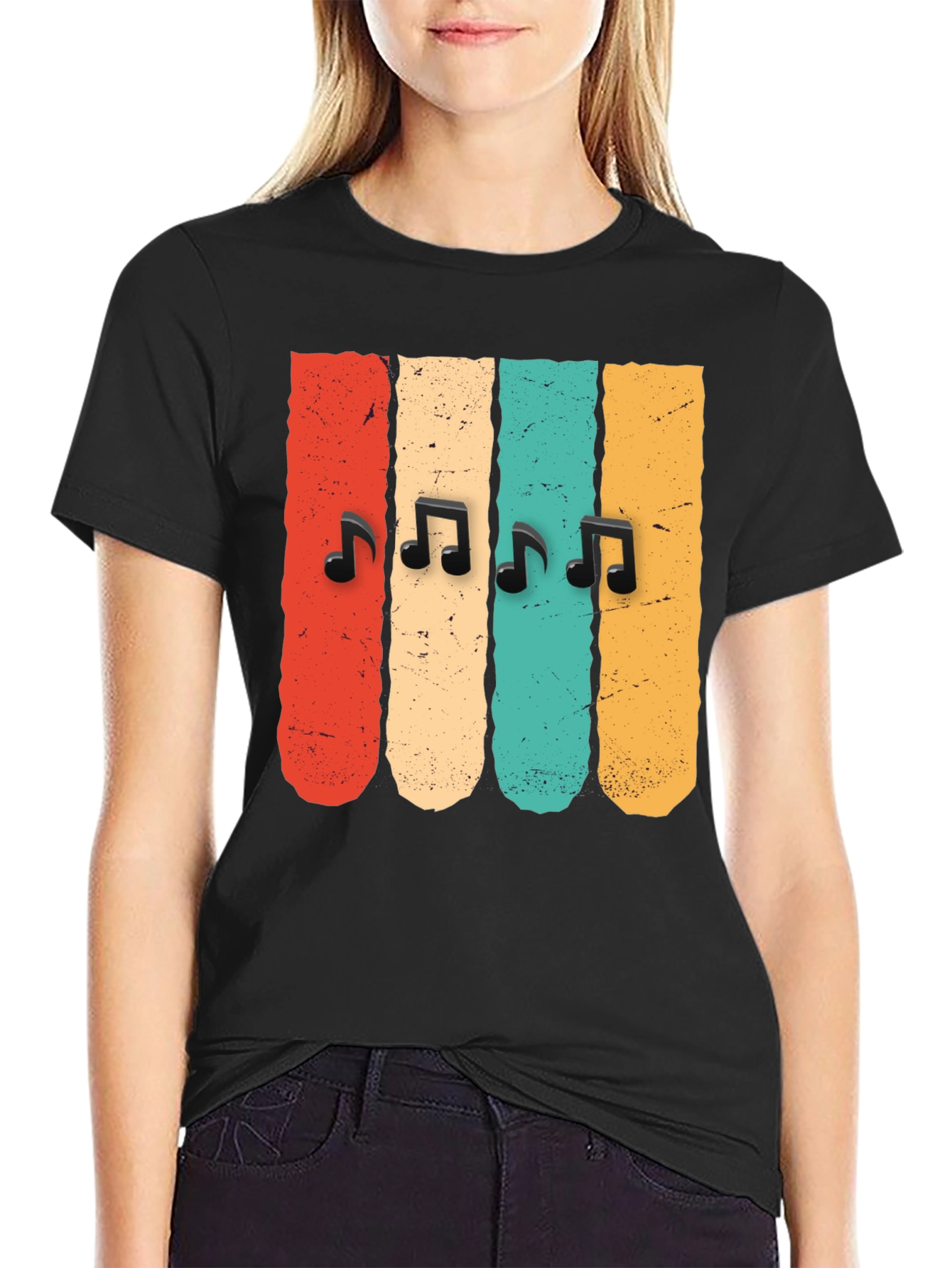 Retro Music Notes T-Shirt