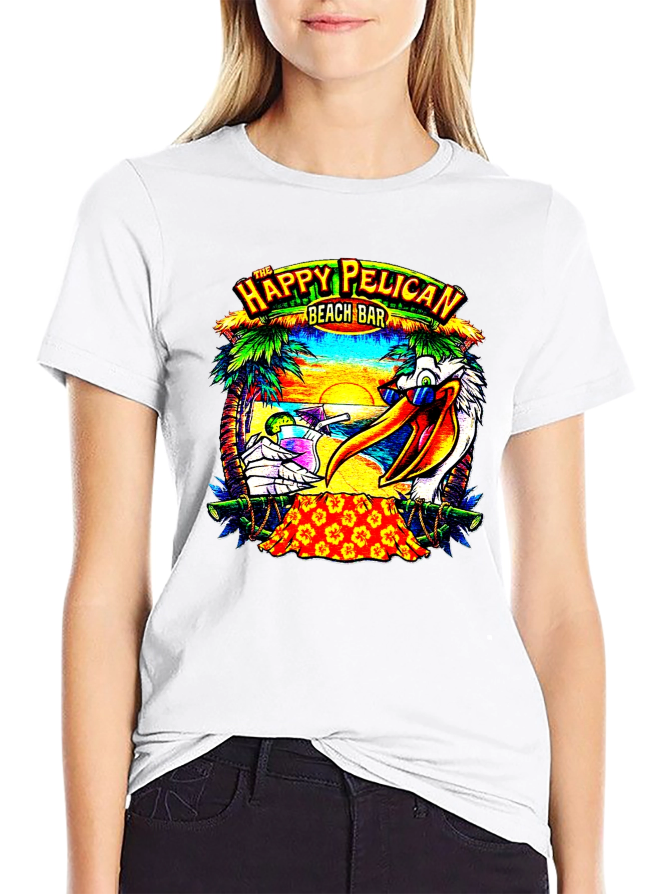 Happy Pelican Beach Bar T-Shirt