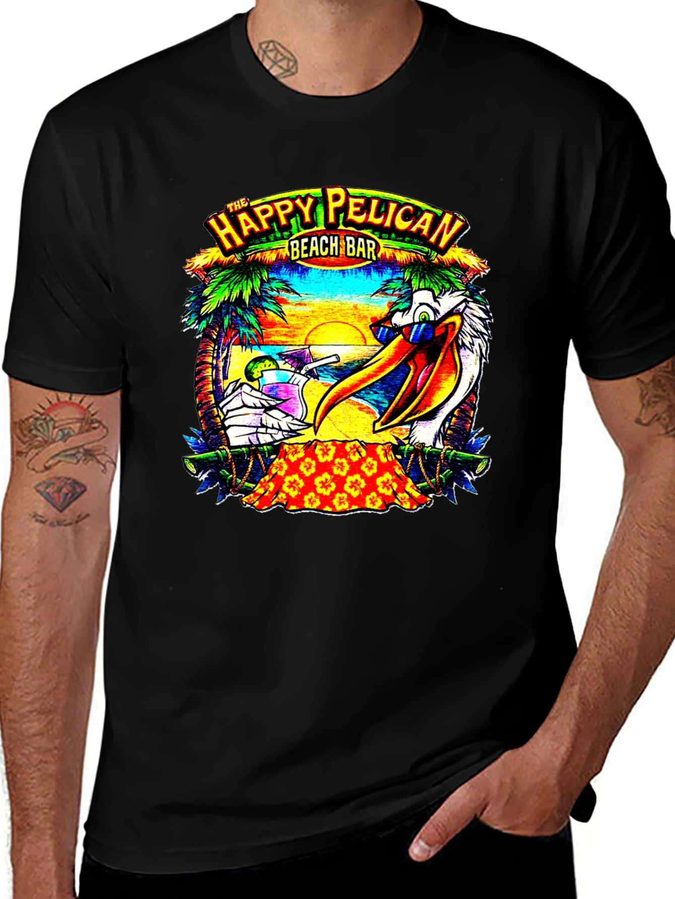 Happy Pelican Beach Bar T-Shirt