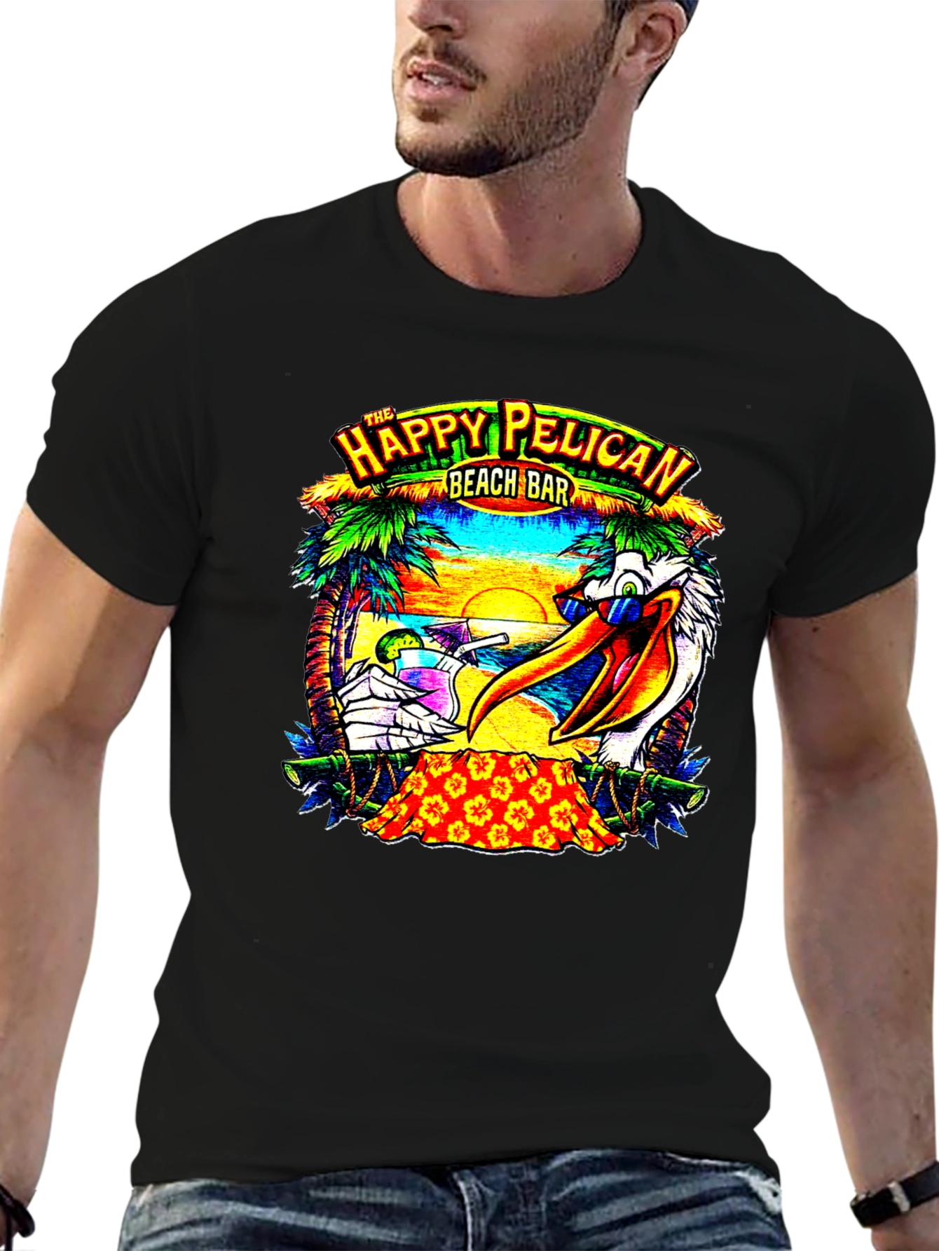 Happy Pelican Beach Bar T-Shirt