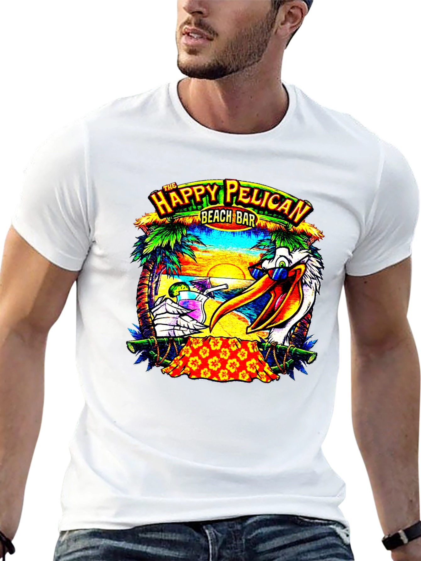 Happy Pelican Beach Bar T-Shirt