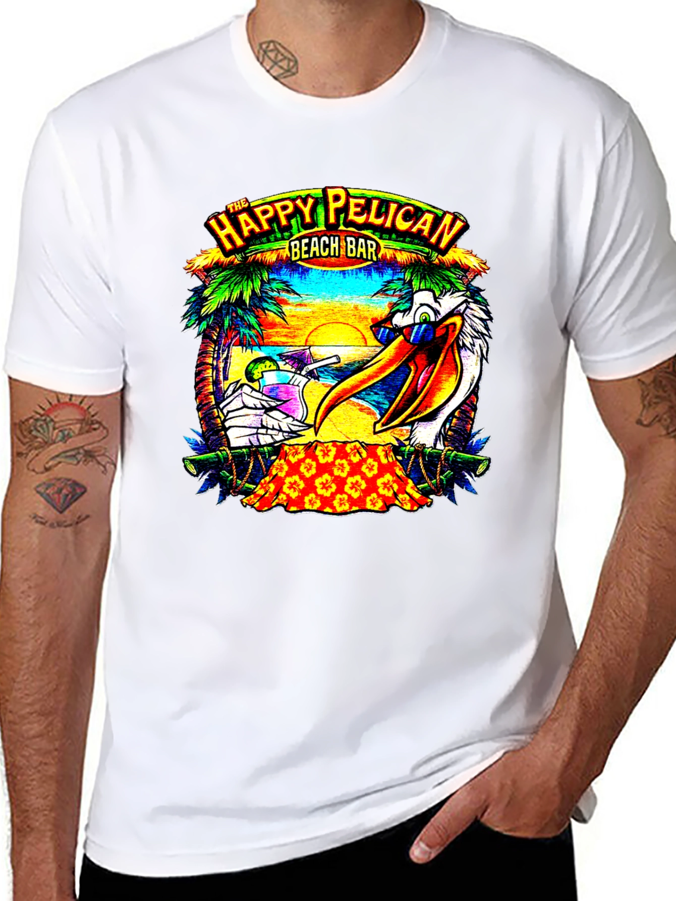 Happy Pelican Beach Bar T-Shirt