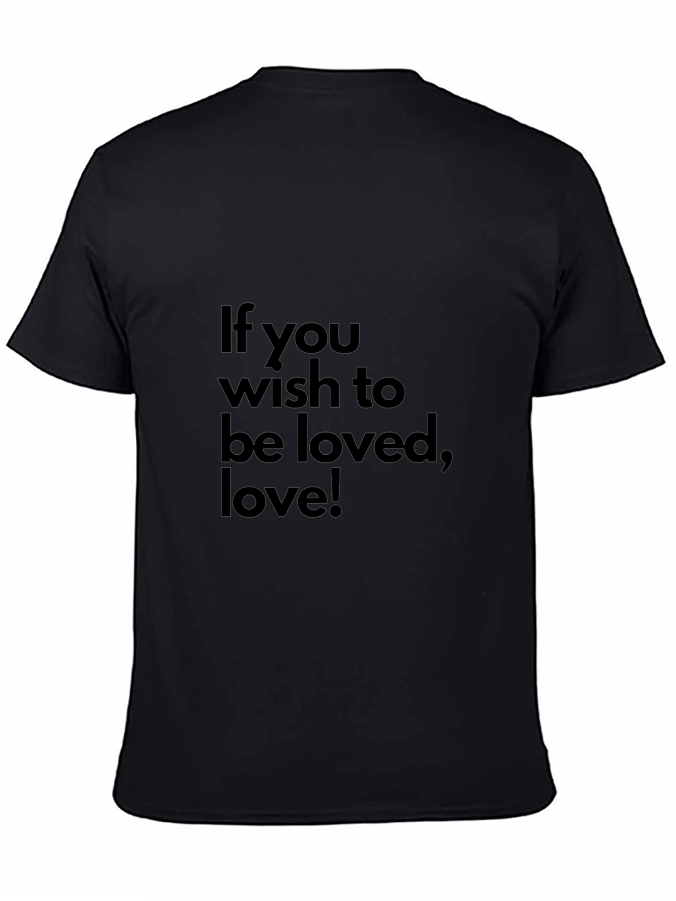 Inspirational Love Graphic Tee - Stylish Black T-Shirt