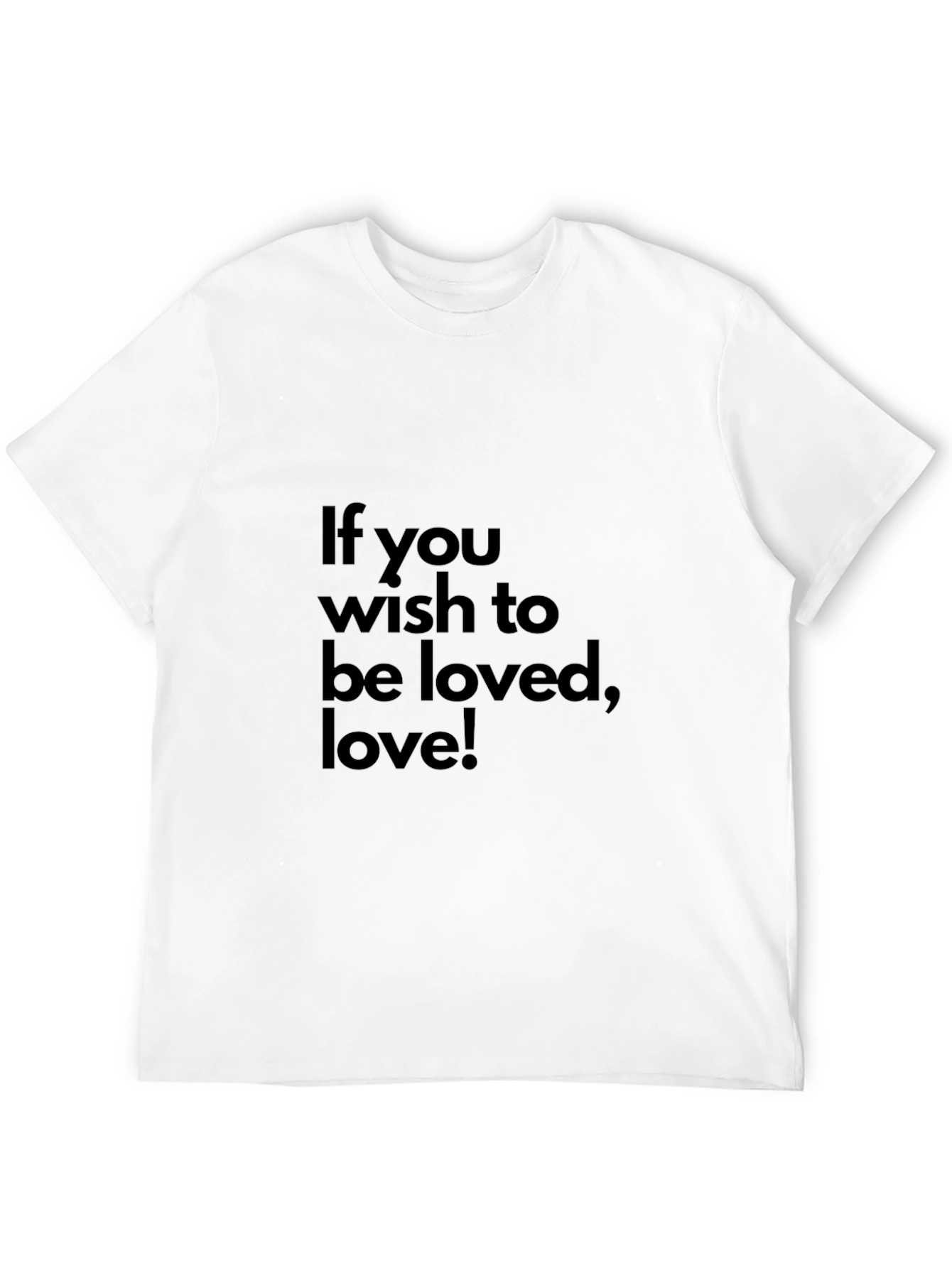Inspirational Love Graphic Tee - Stylish Black T-Shirt