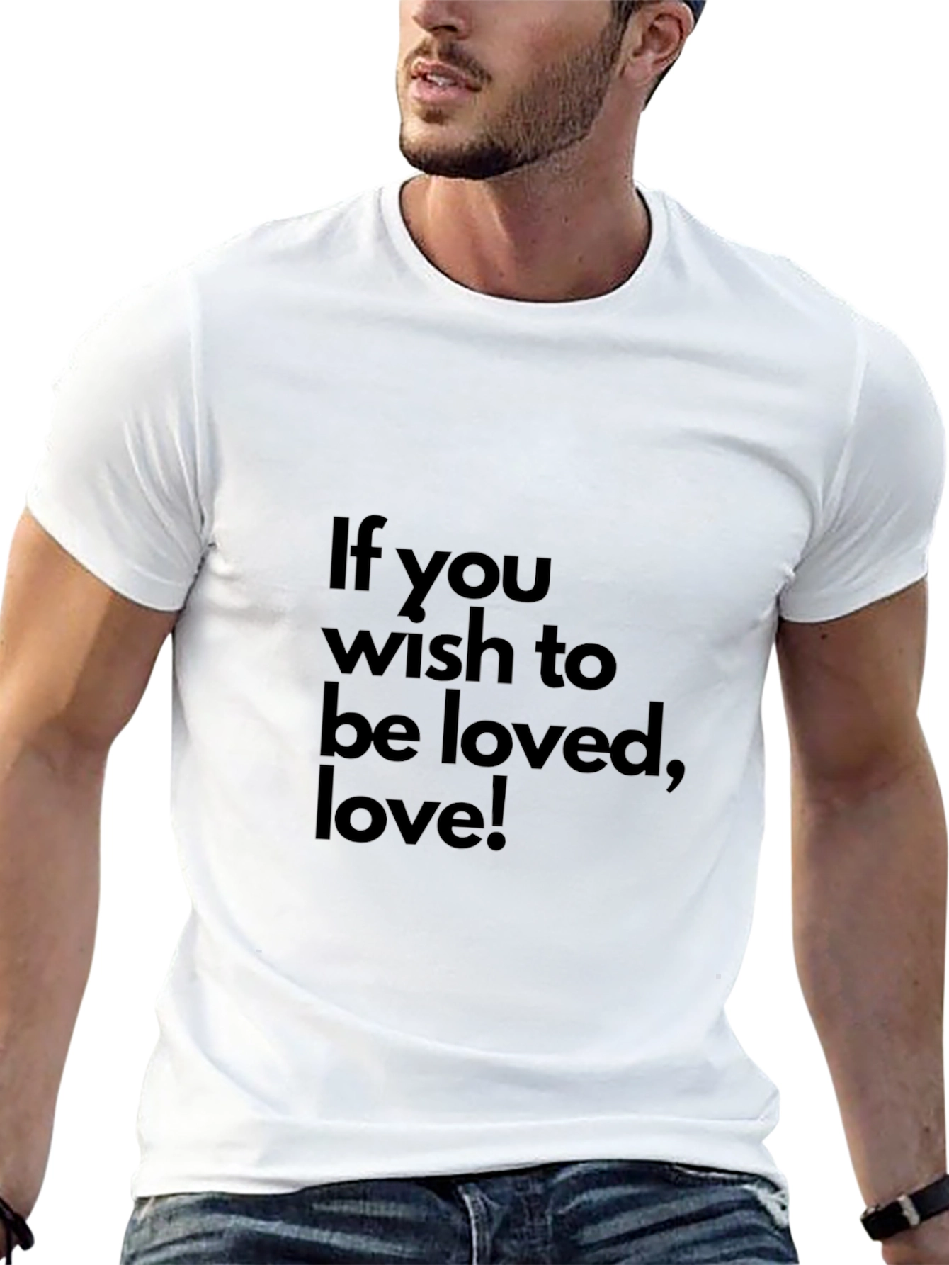 Inspirational Love Graphic Tee - Stylish Black T-Shirt