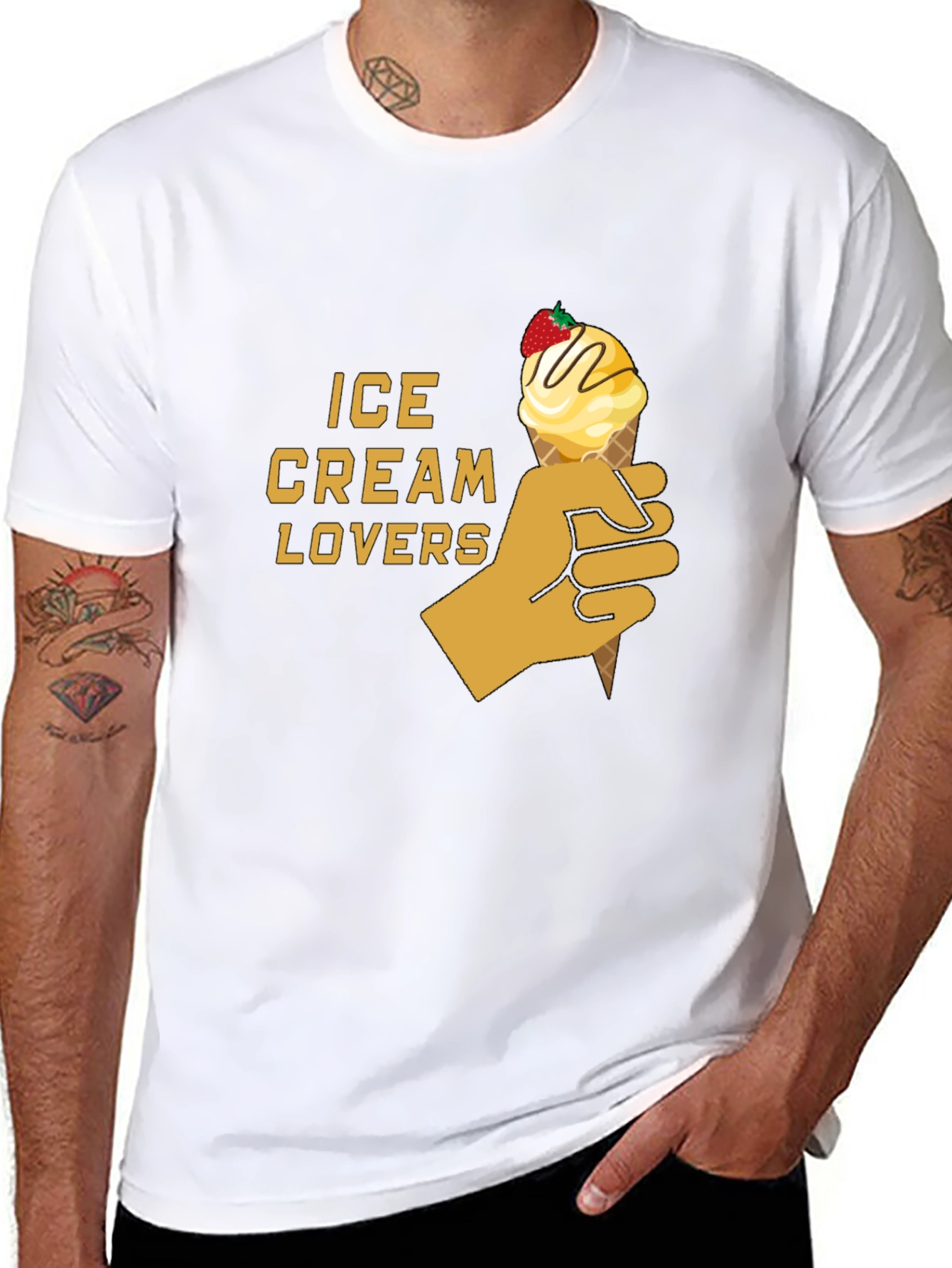 Ice Cream Lovers Graphic T-Shirt