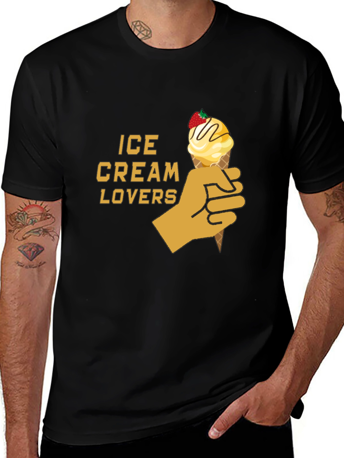 Ice Cream Lovers Graphic T-Shirt