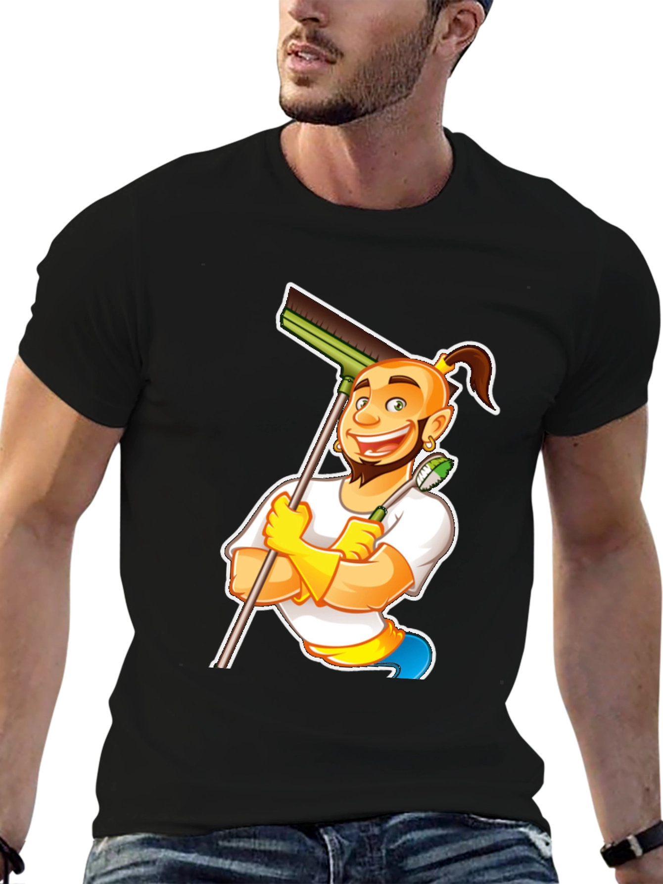 Funny Cleaning Cartoon T-Shirt