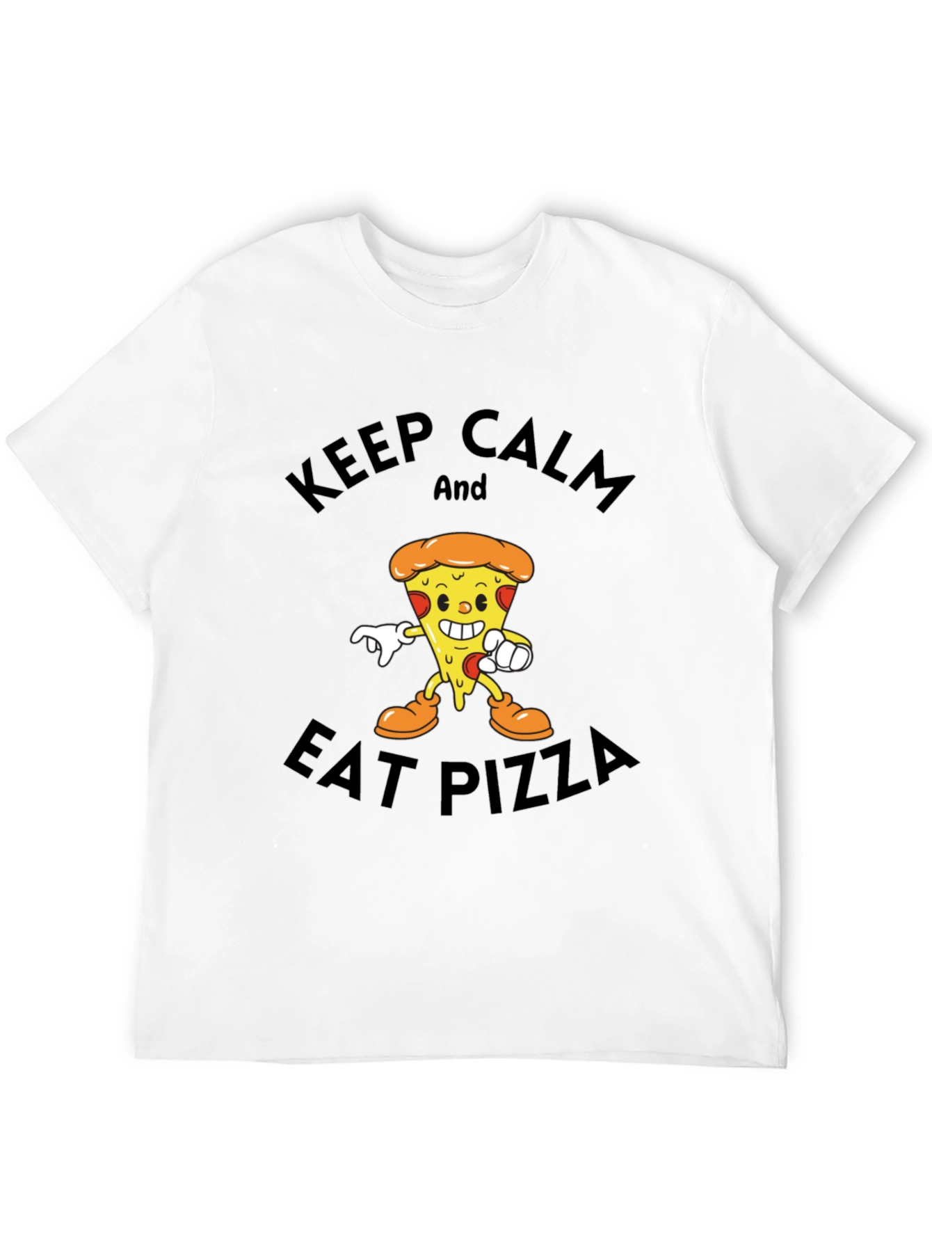 Keep Calm and Eat Pizza Graphic T-Shirt