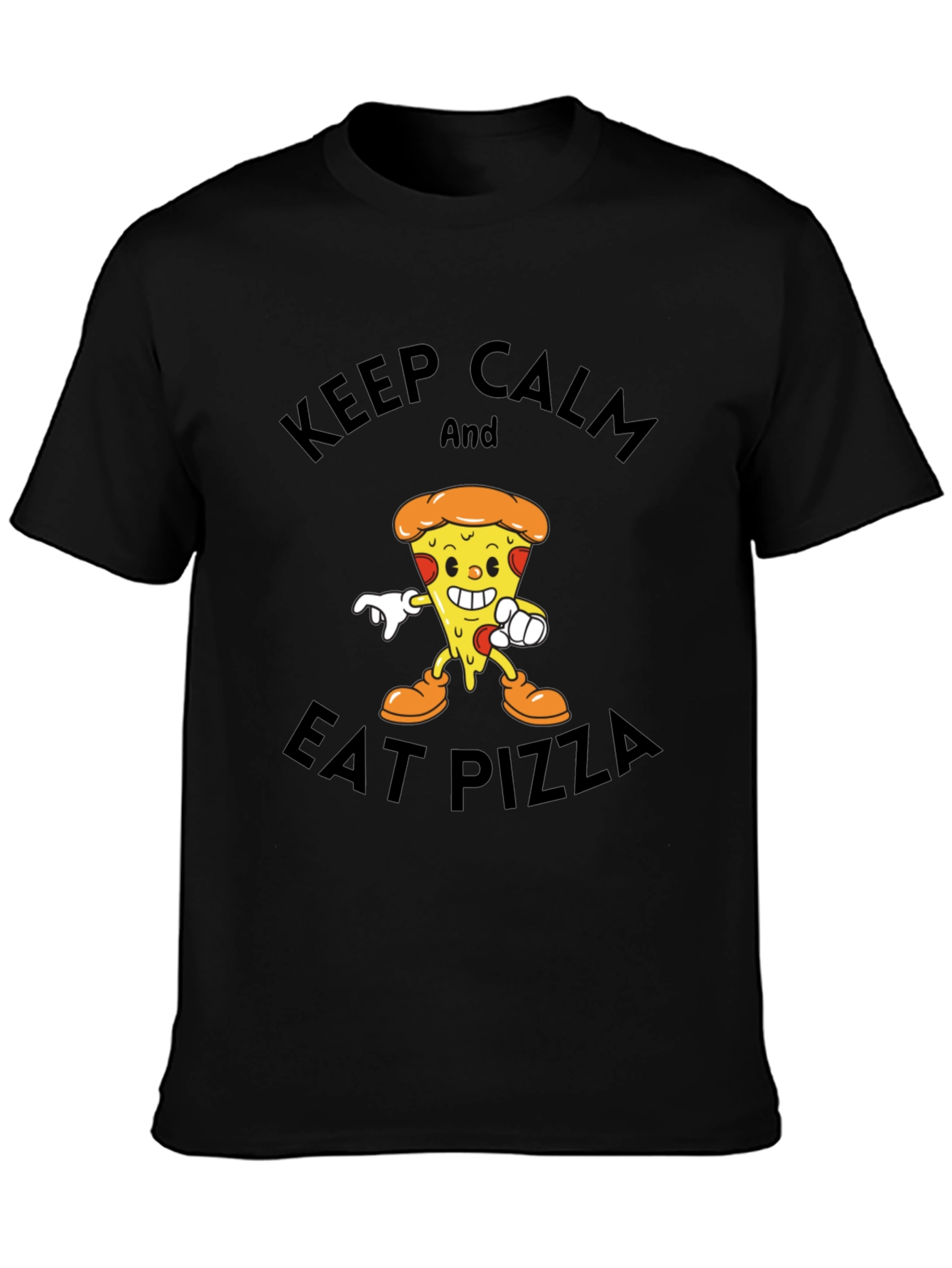 Keep Calm and Eat Pizza Graphic T-Shirt