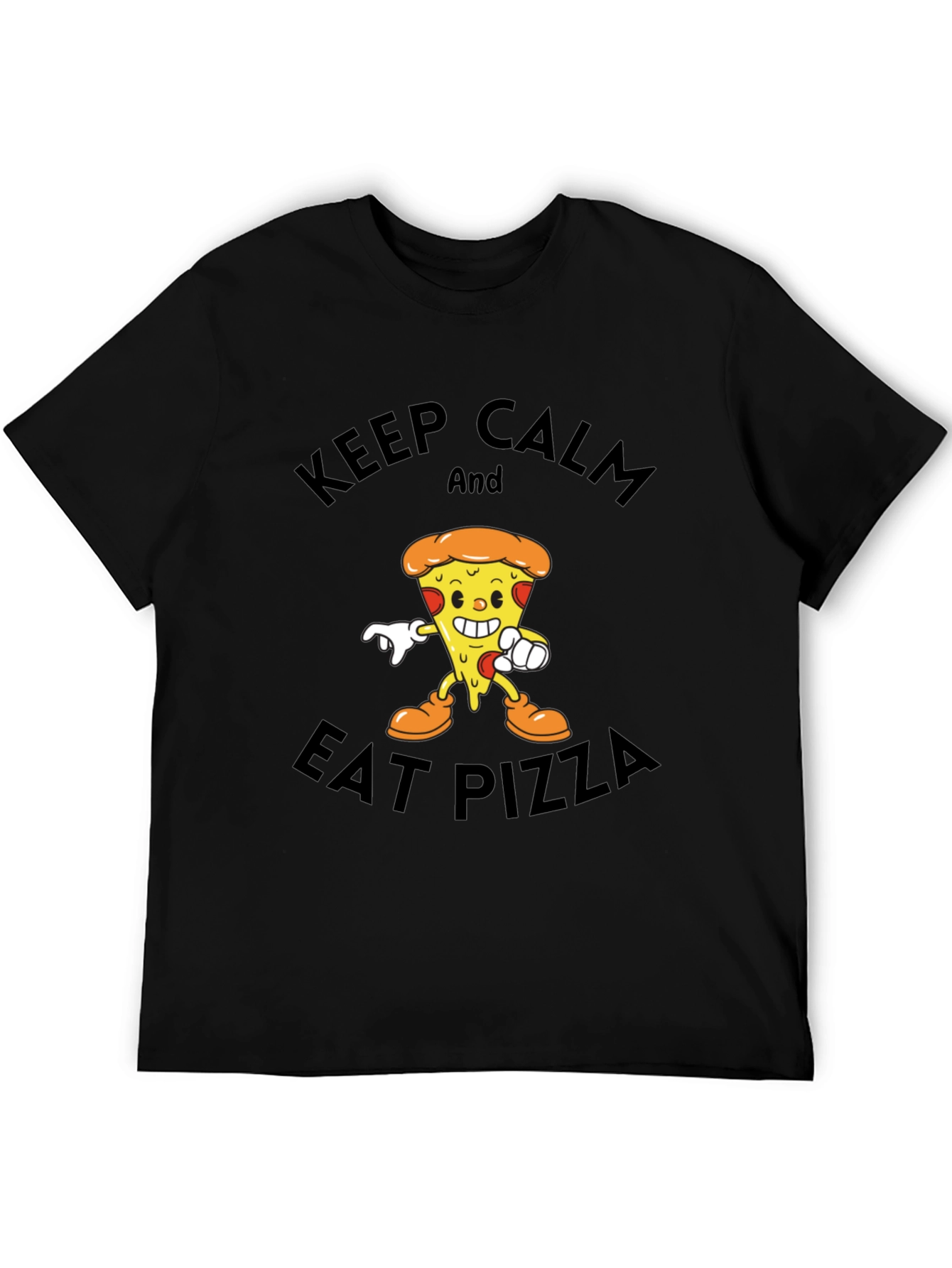 Keep Calm and Eat Pizza Graphic T-Shirt