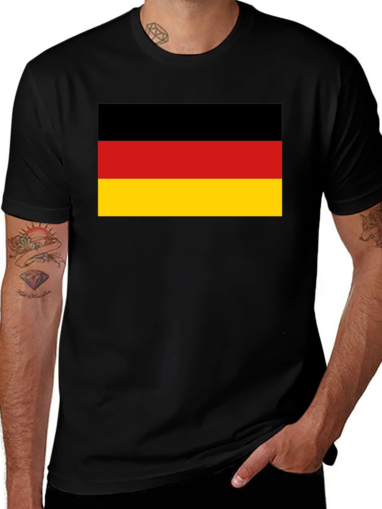 Germany Flag T-Shirt - Black Cotton Tee