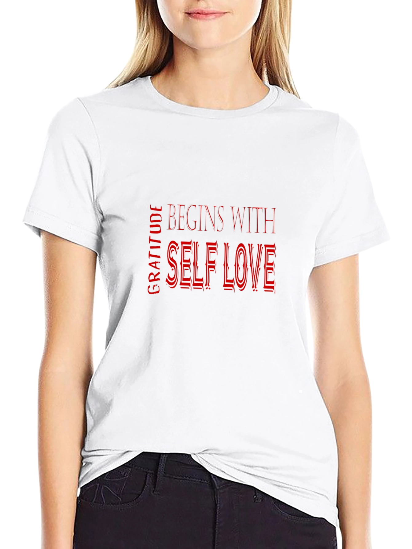 Gratitude Begins With Self Love Black T-Shirt
