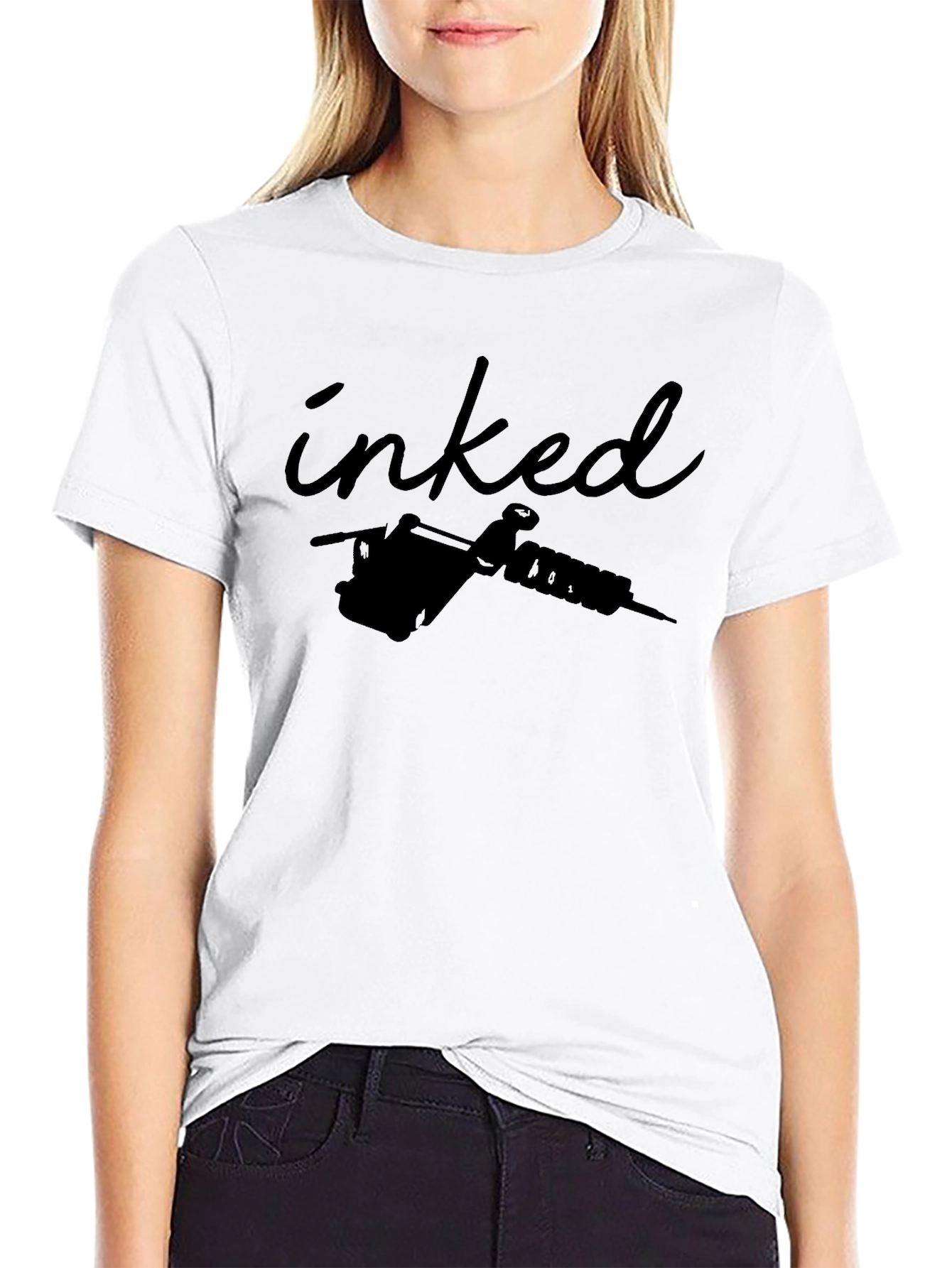 Inked Tattoo Machine Graphic Tee - Black