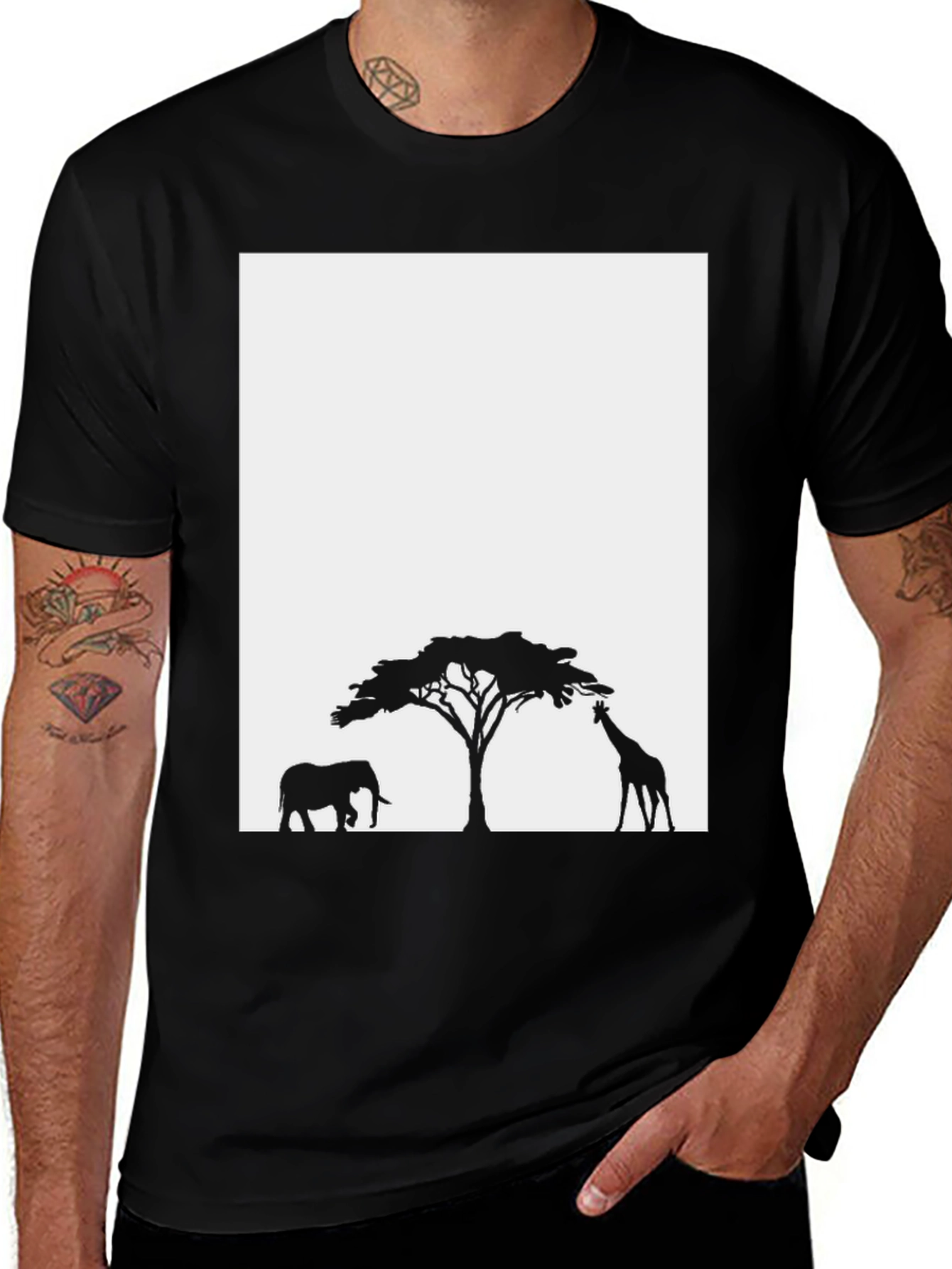 Savanna Silhouette T-Shirt - Graphic Print Tee